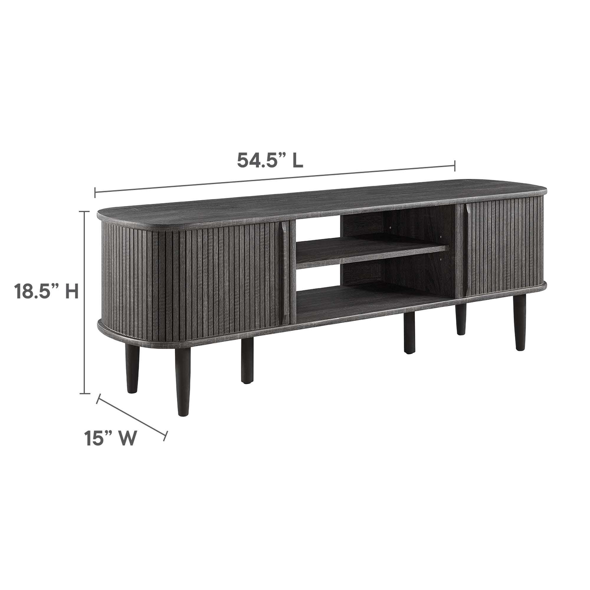 Modway Contour 55"  TV Stand, Charcoal, large