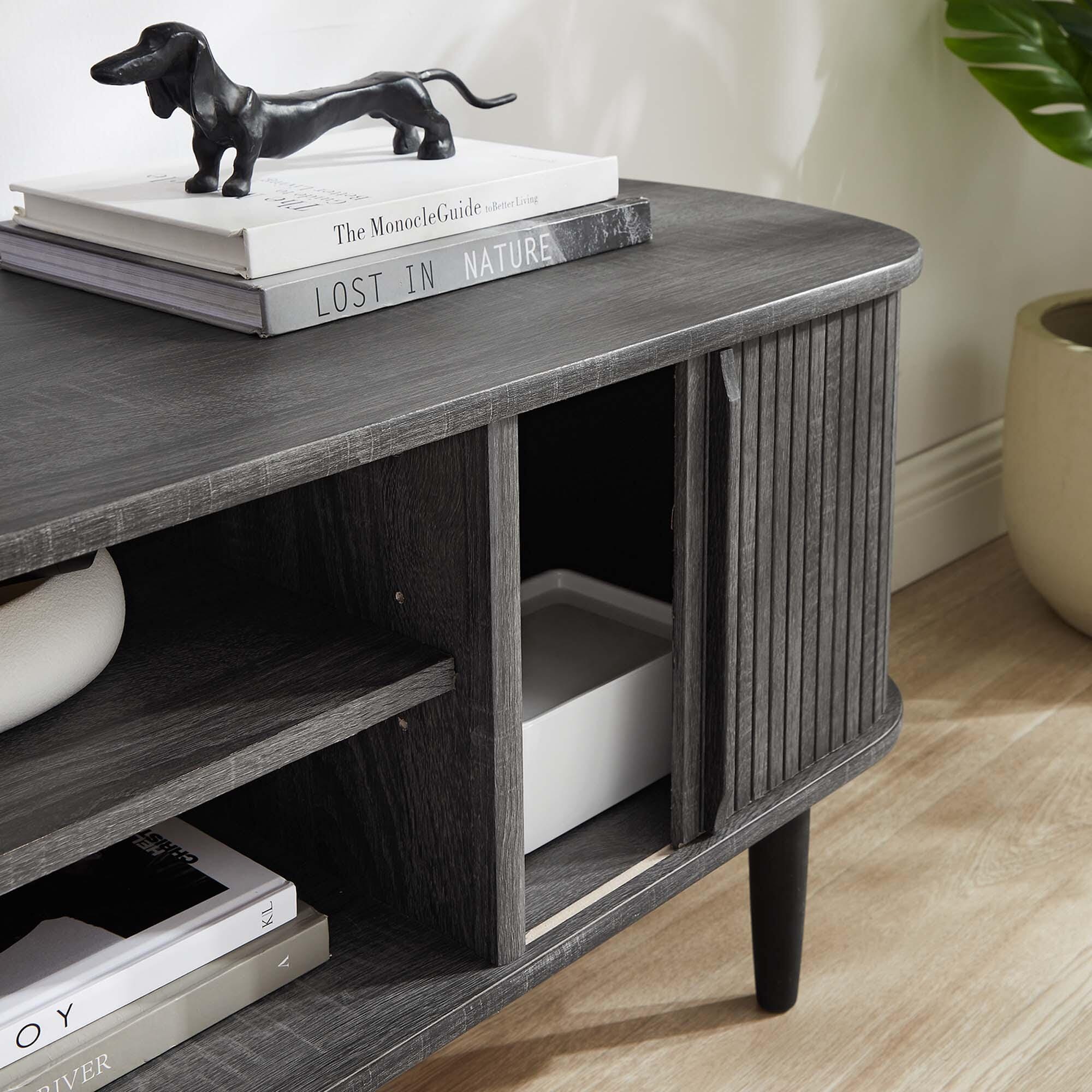Modway Contour 55"  TV Stand, Charcoal, large