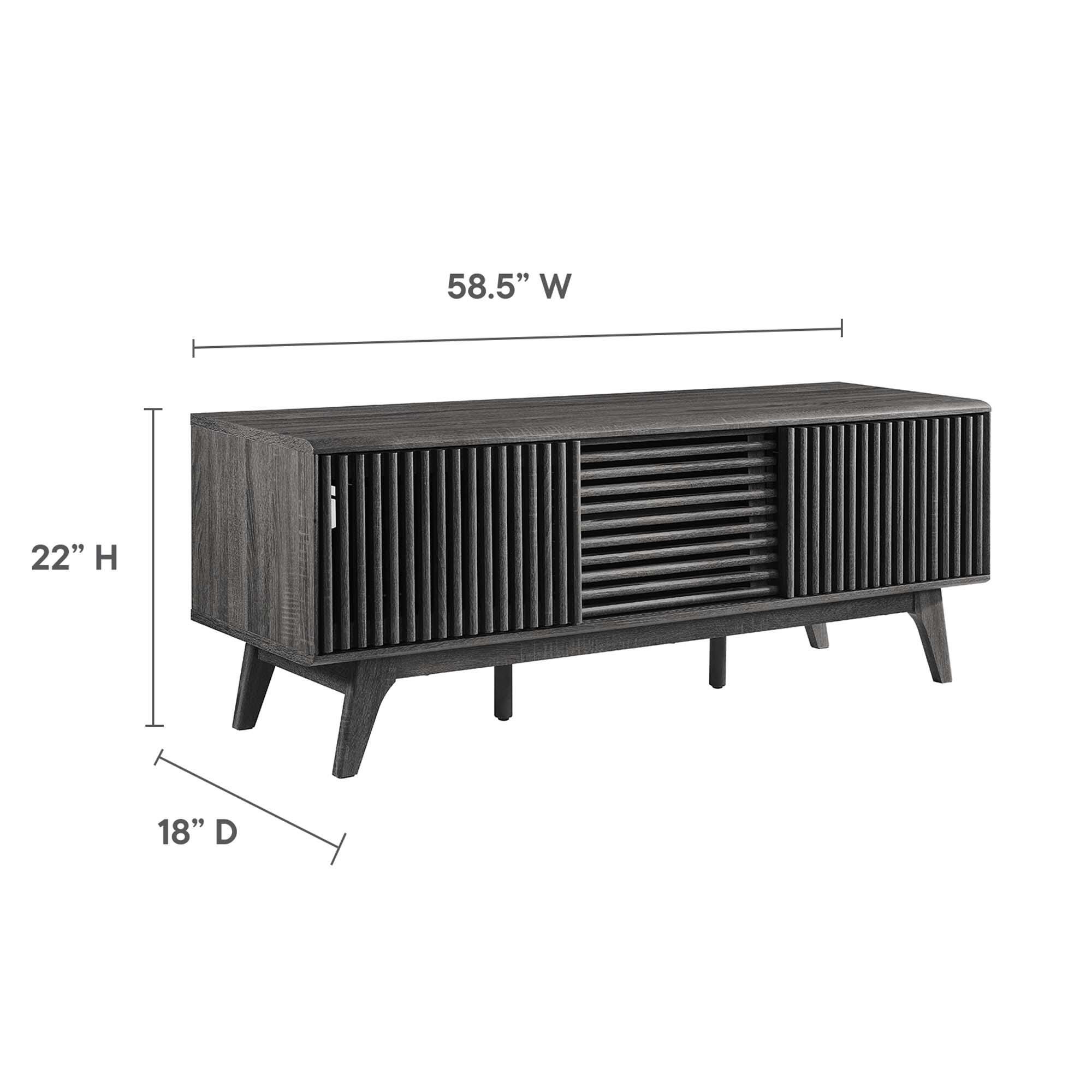 Modway Iterate 59"  TV Stand, Charcoal, large