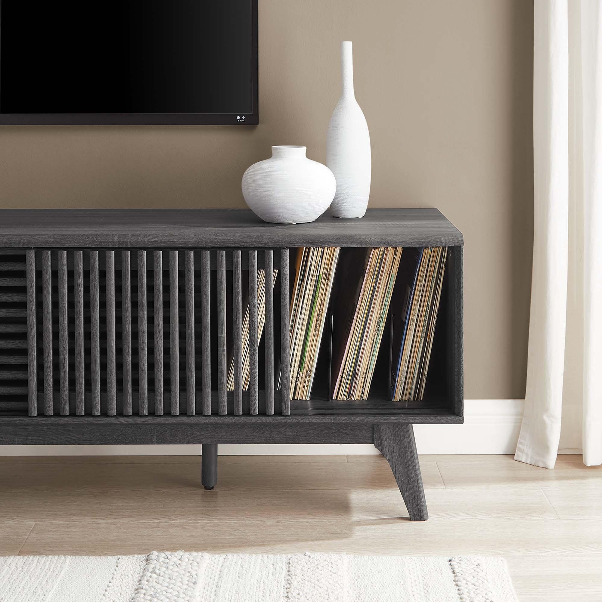 Modway Iterate 59"  TV Stand, Charcoal, large