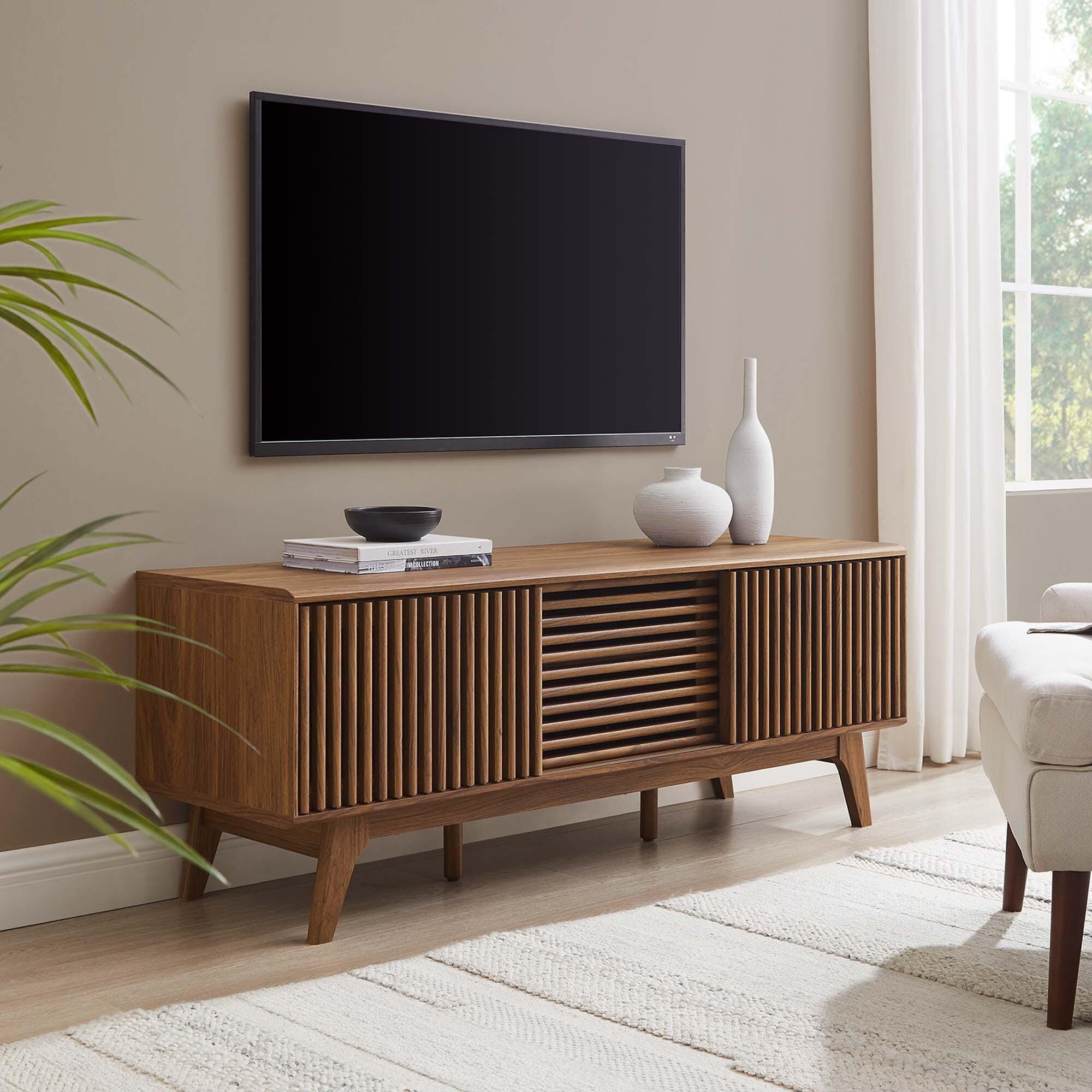 Modway Iterate 59"  TV Stand, Walnut, large