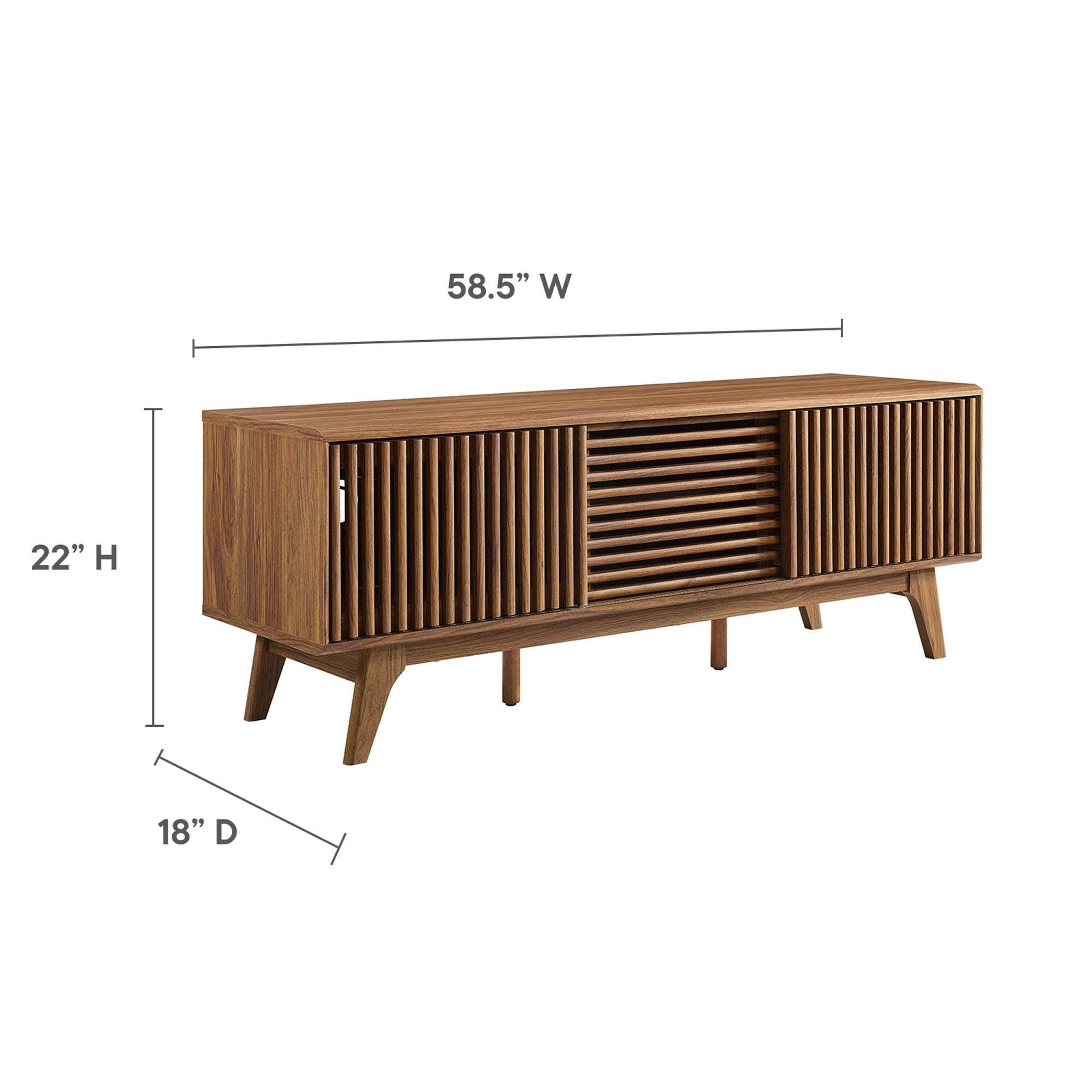 Modway Iterate 59"  TV Stand, Walnut, large