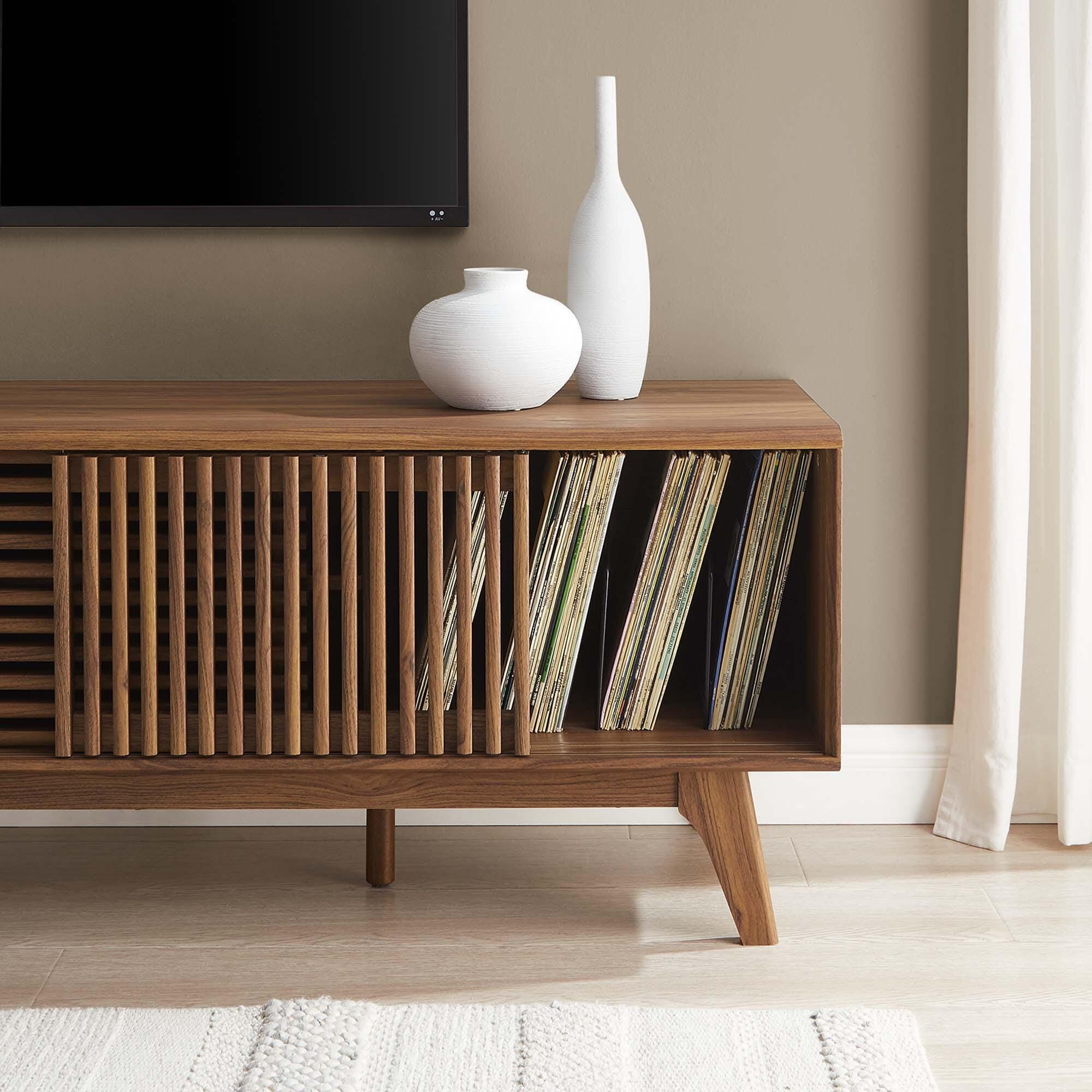 Modway Iterate 59"  TV Stand, Walnut, large