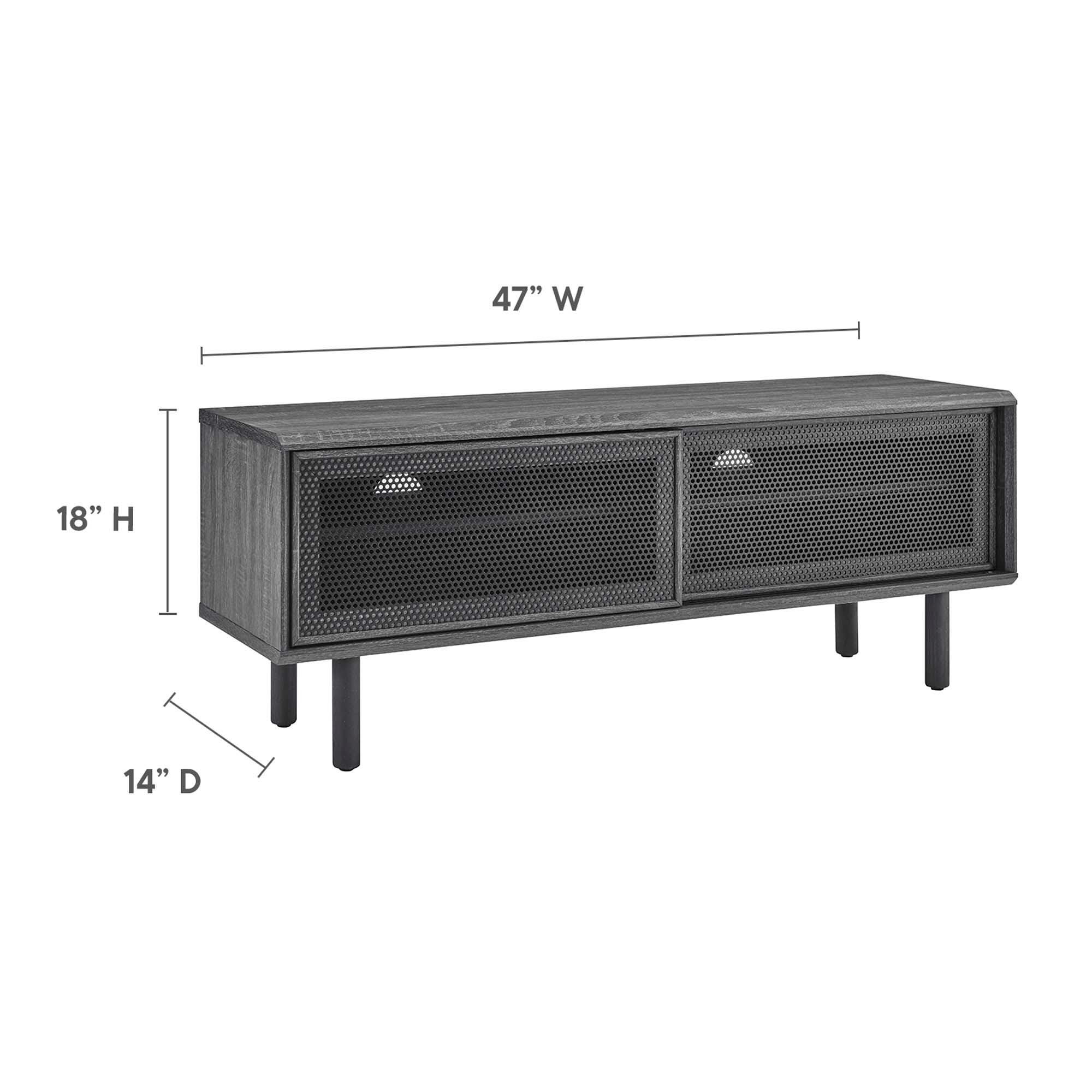 Modway Kurtis 47"  TV Stand, Charcoal, large