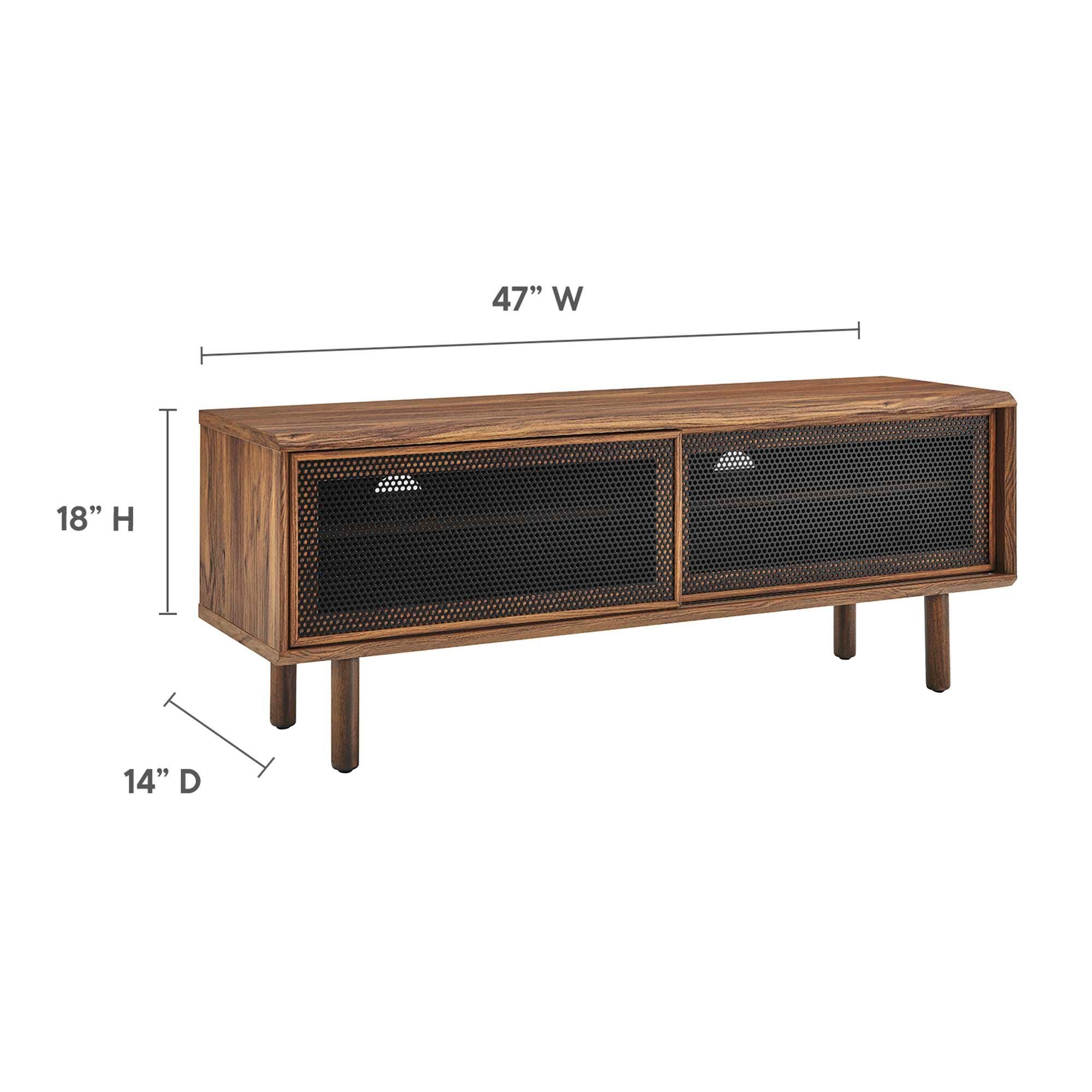 Modway Kurtis 47"  TV Stand, Walnut, large