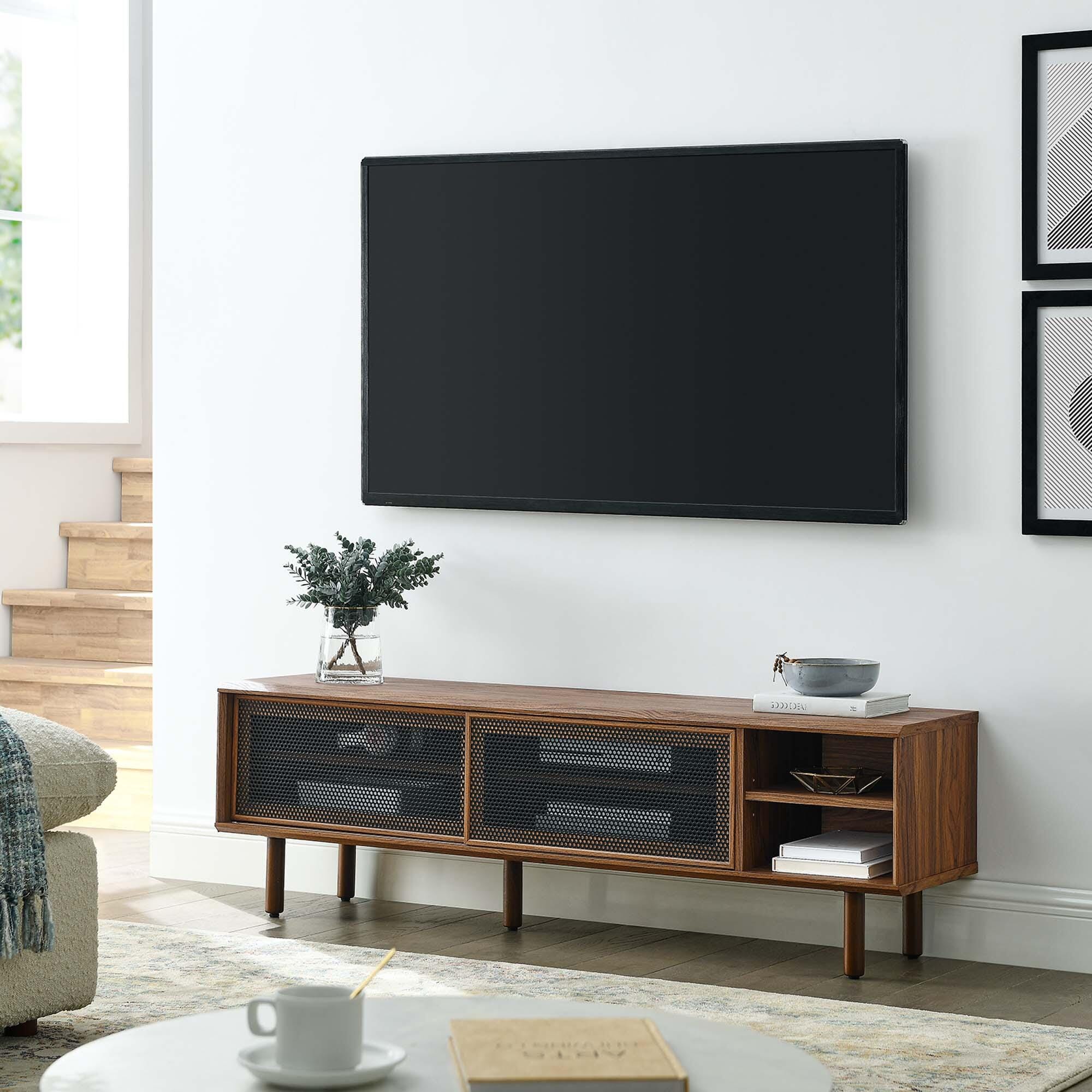 Modway Kurtis 59"  TV Stand, Walnut, large