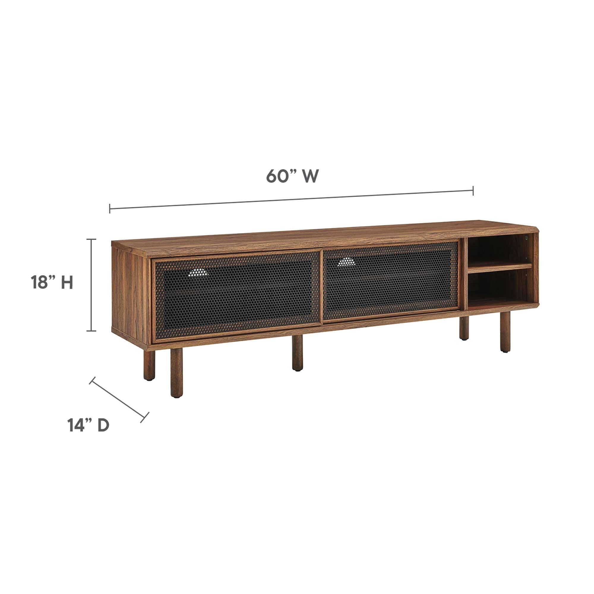 Modway Kurtis 59"  TV Stand, Walnut, large
