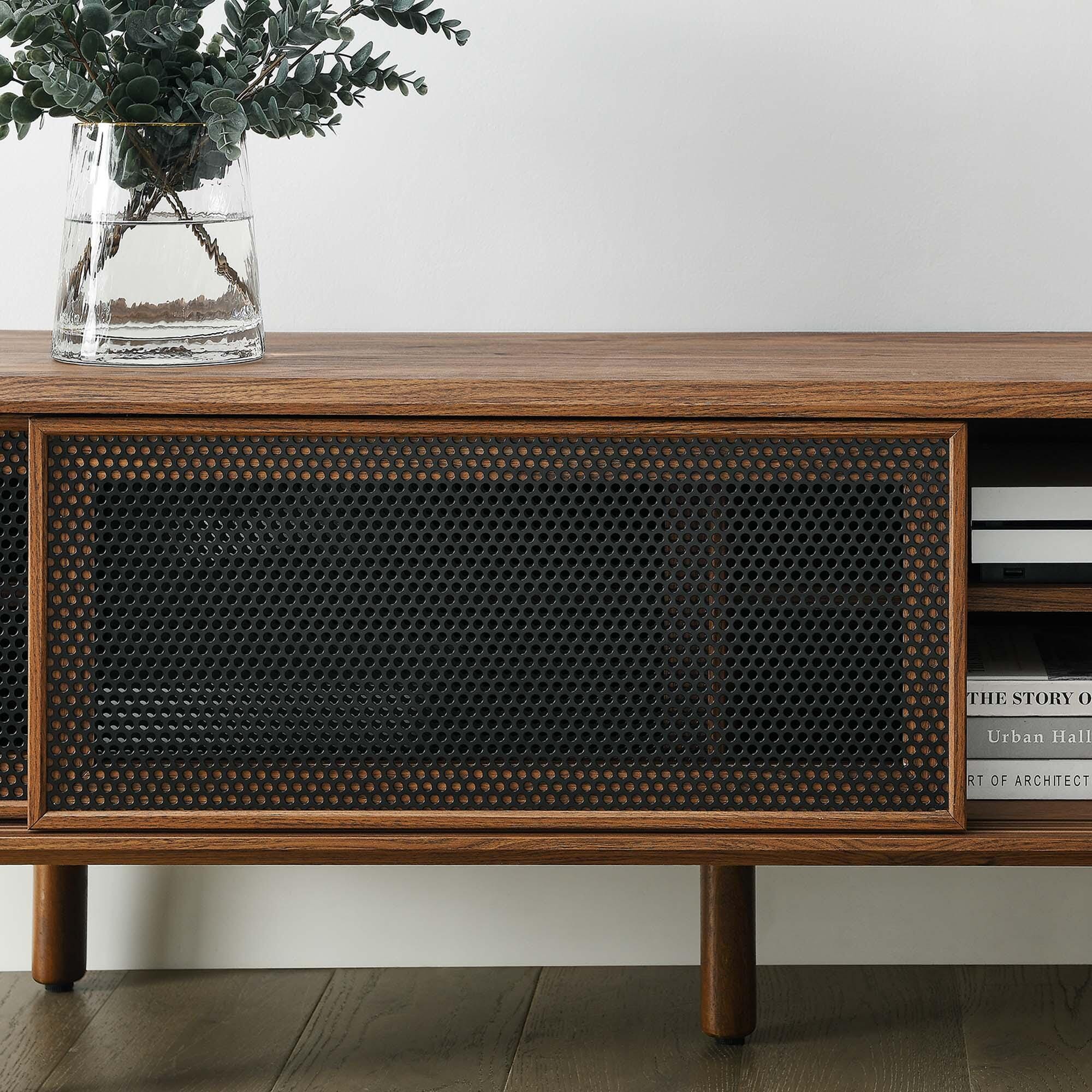 Modway Kurtis 59"  TV Stand, Walnut, large