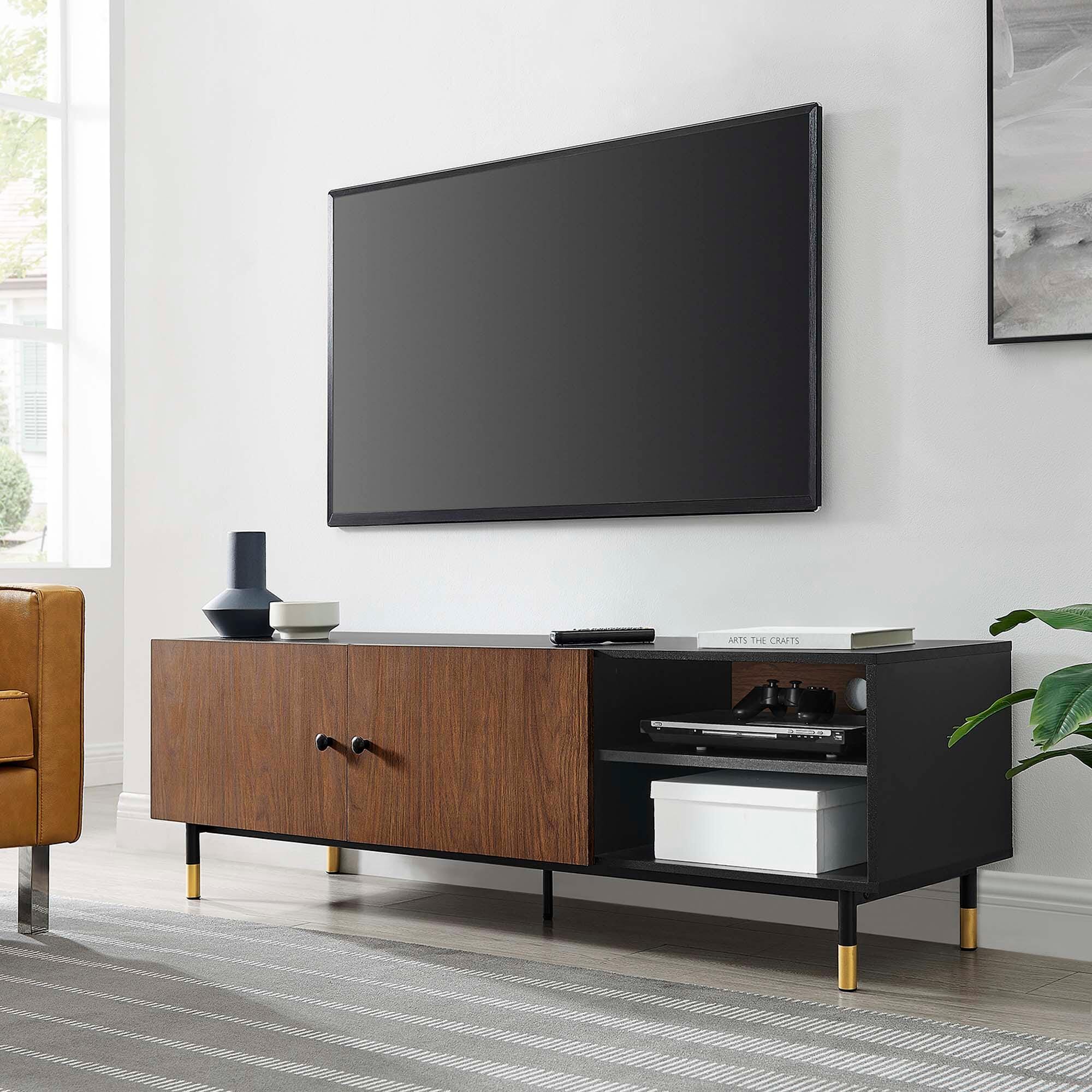 Modway Nexus 59" TV Stand, Brown/Walnut