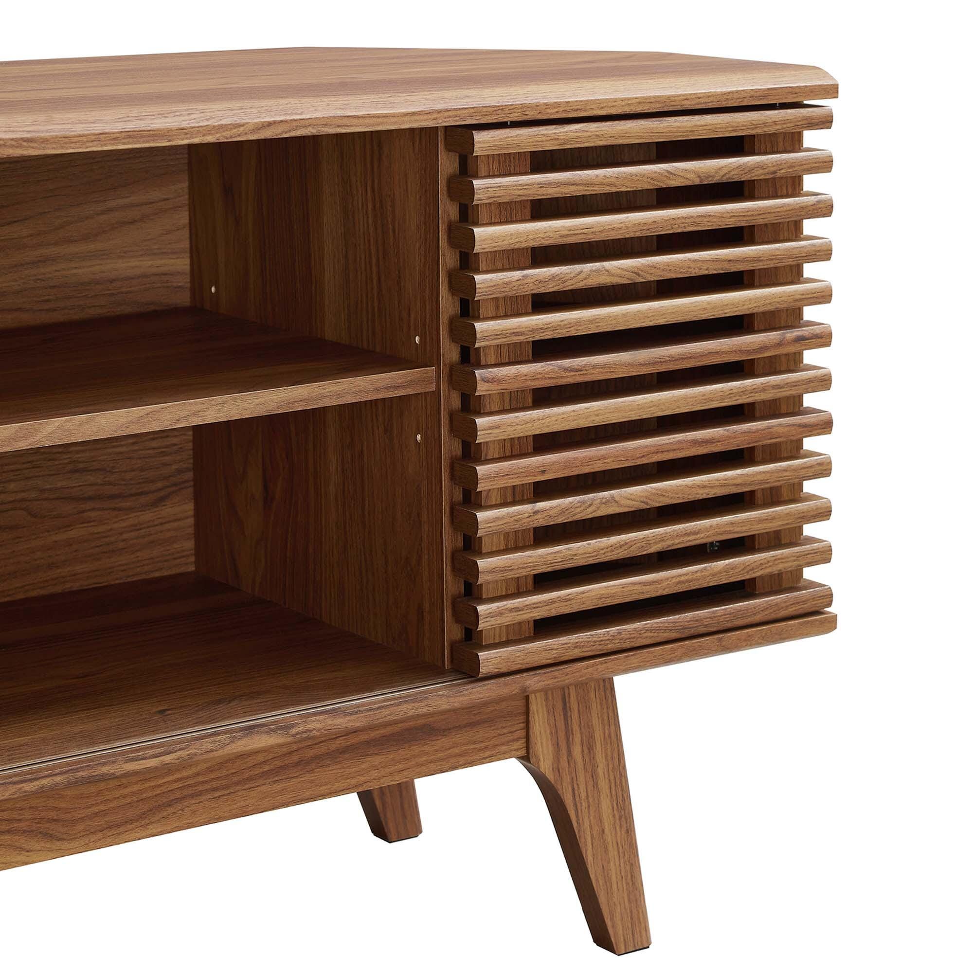 Modway Render 46" TV Stand, Walnut, large
