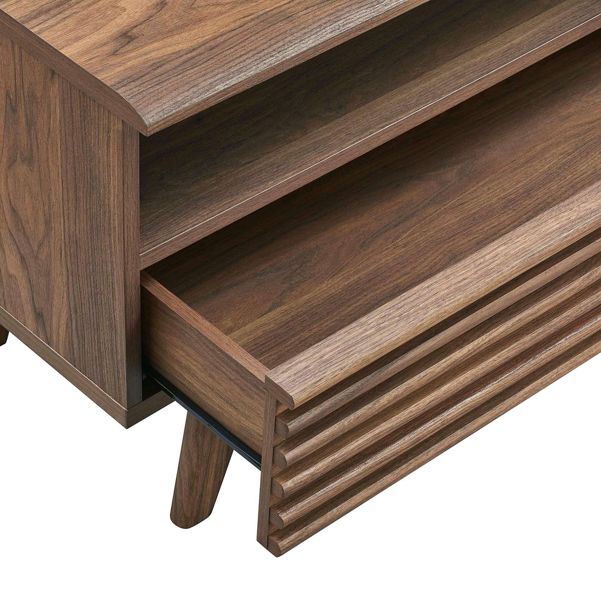Modway Render 60"  TV Stand, Walnut, large