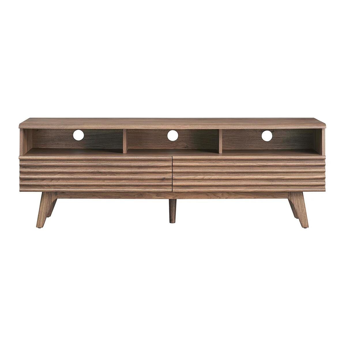 Modway Render 60"  TV Stand, Walnut, large