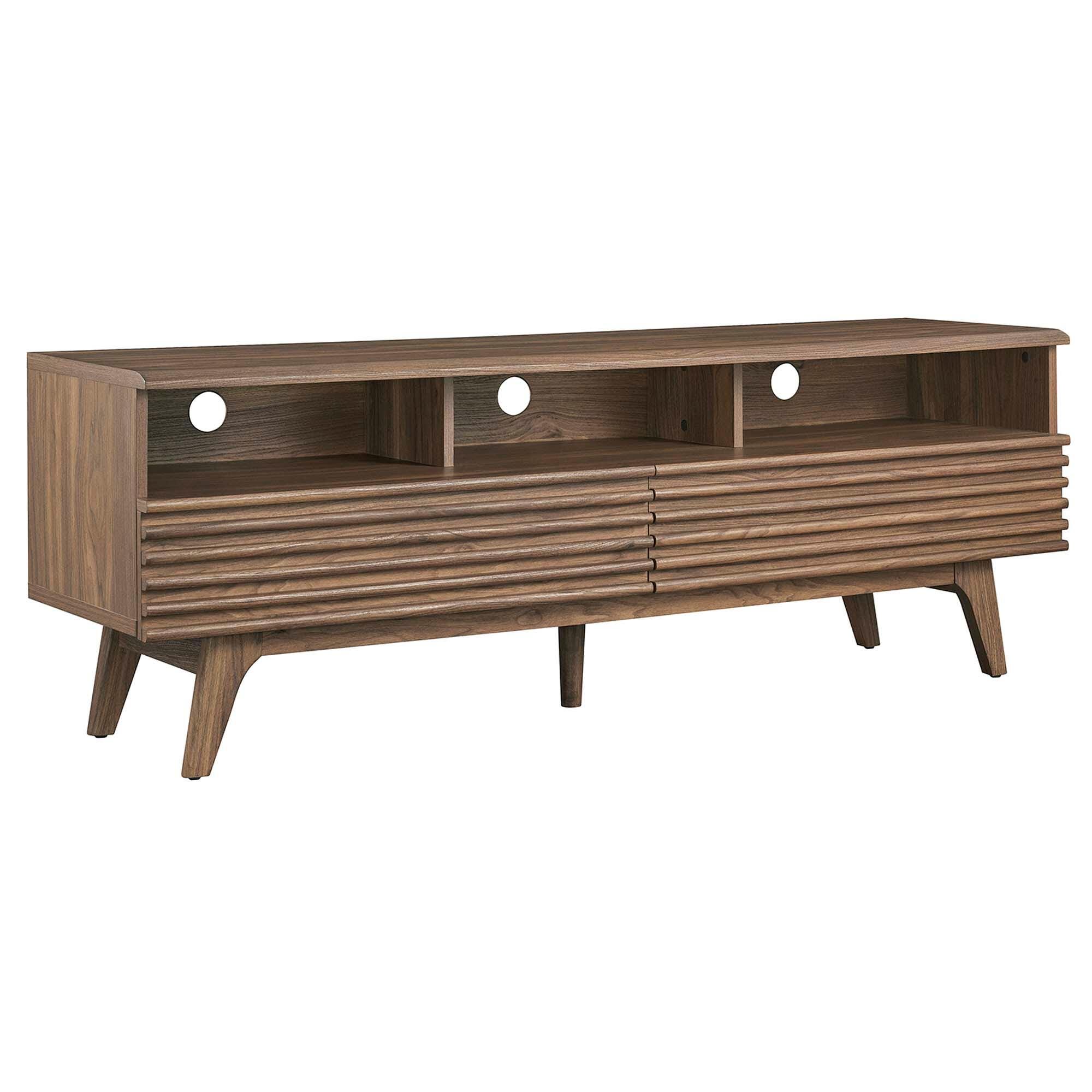 Modway Render 60"  TV Stand, Walnut, large