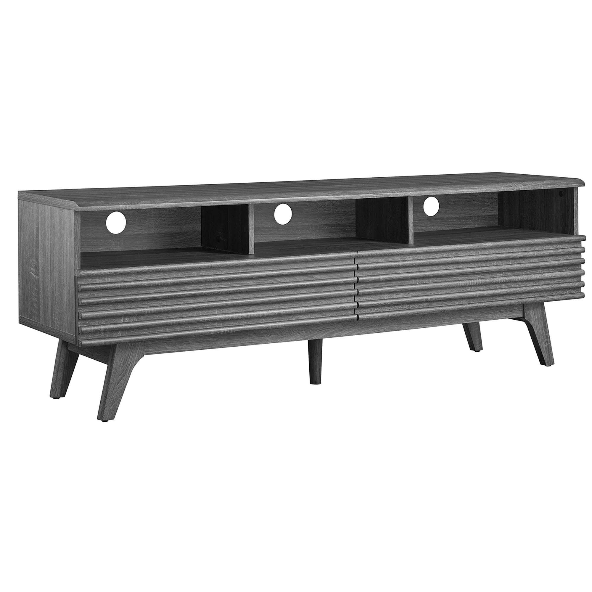 Modway Render 60"  TV Stand, Charcoal, large