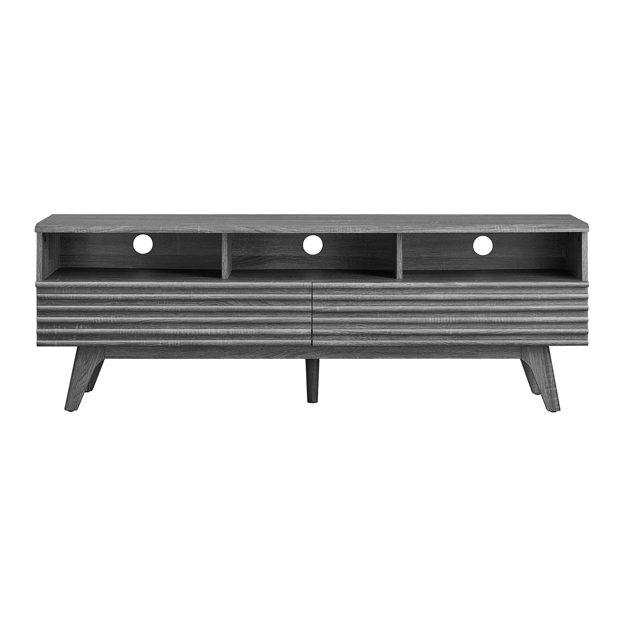 Modway Render 60"  TV Stand, Charcoal, large