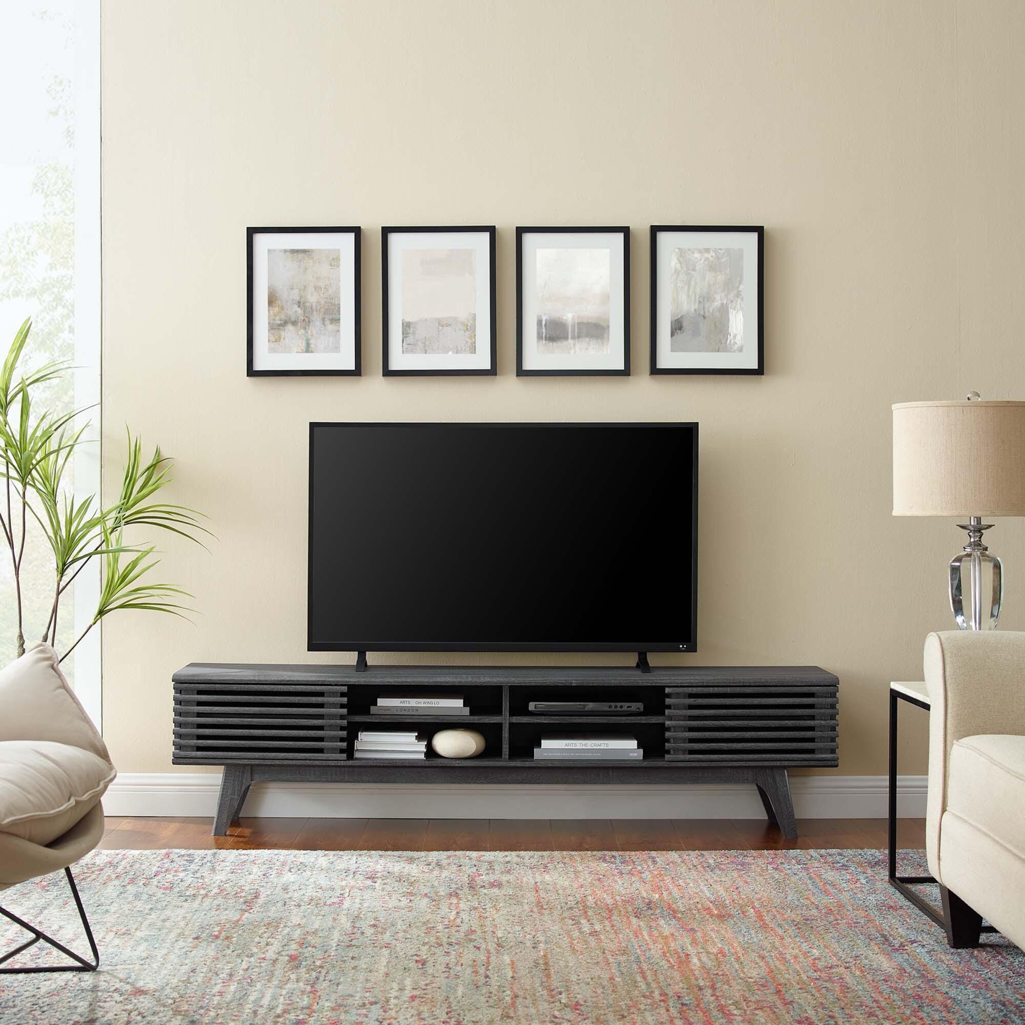 Modway Render 70" TV Stand, Charcoal, rollover