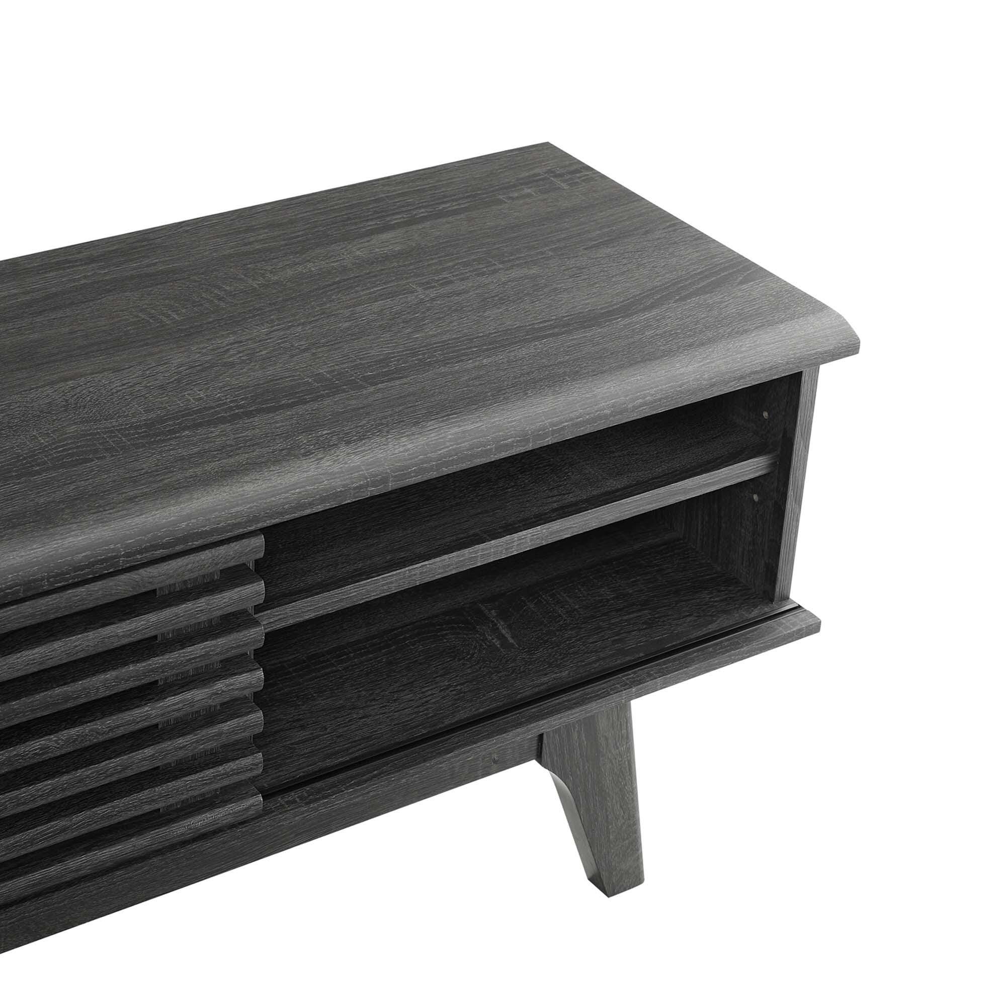 Modway Render 70" TV Stand, Charcoal, large