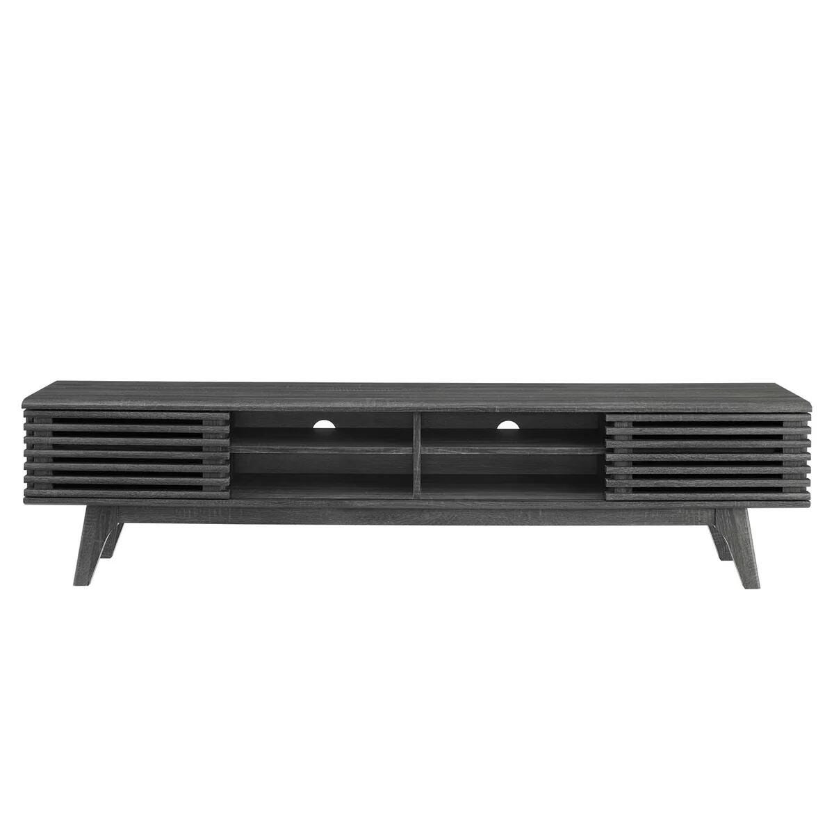 Modway Render 70" TV Stand, Charcoal, large