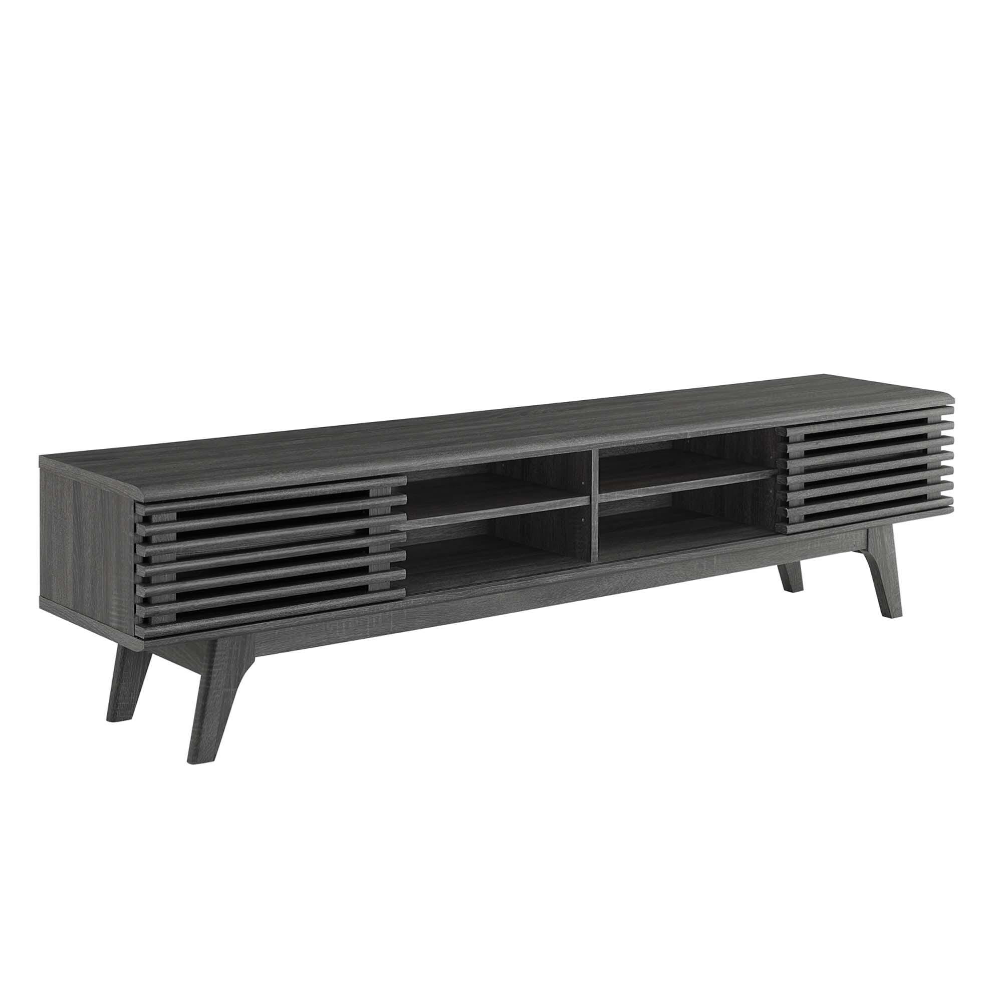Modway Render 70" TV Stand, Charcoal, large