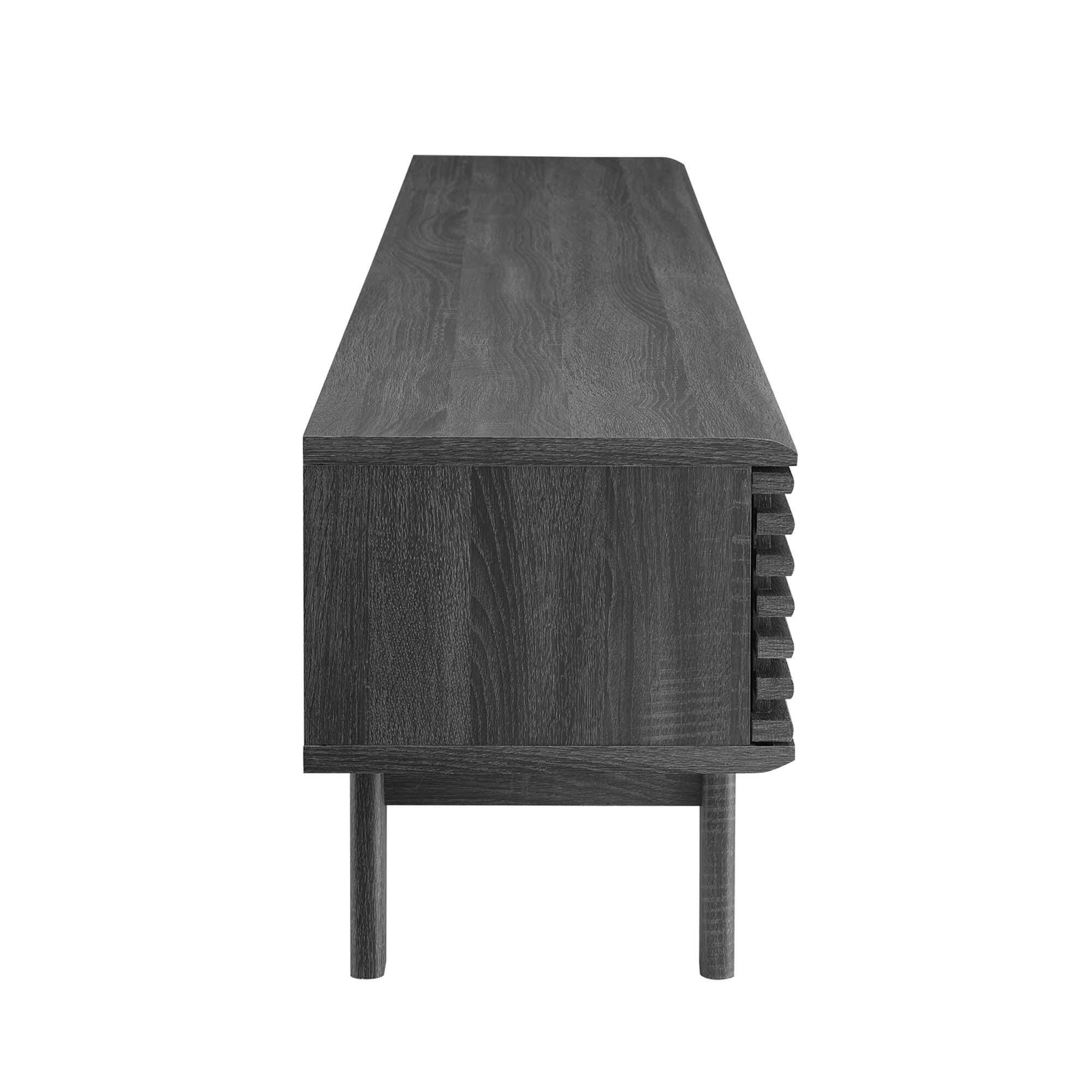 Modway Render 70" TV Stand, Charcoal, large