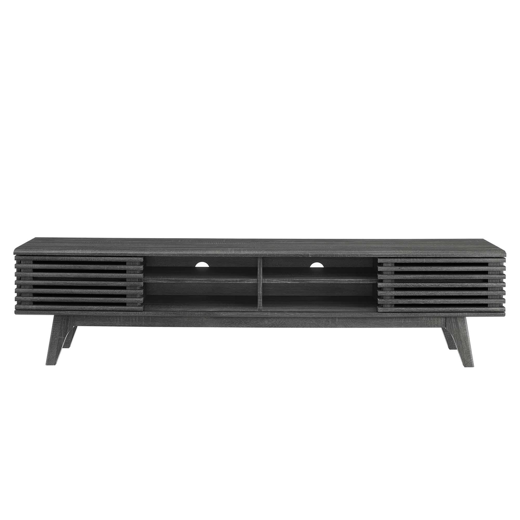 Modway Render 70" TV Stand, Charcoal, large