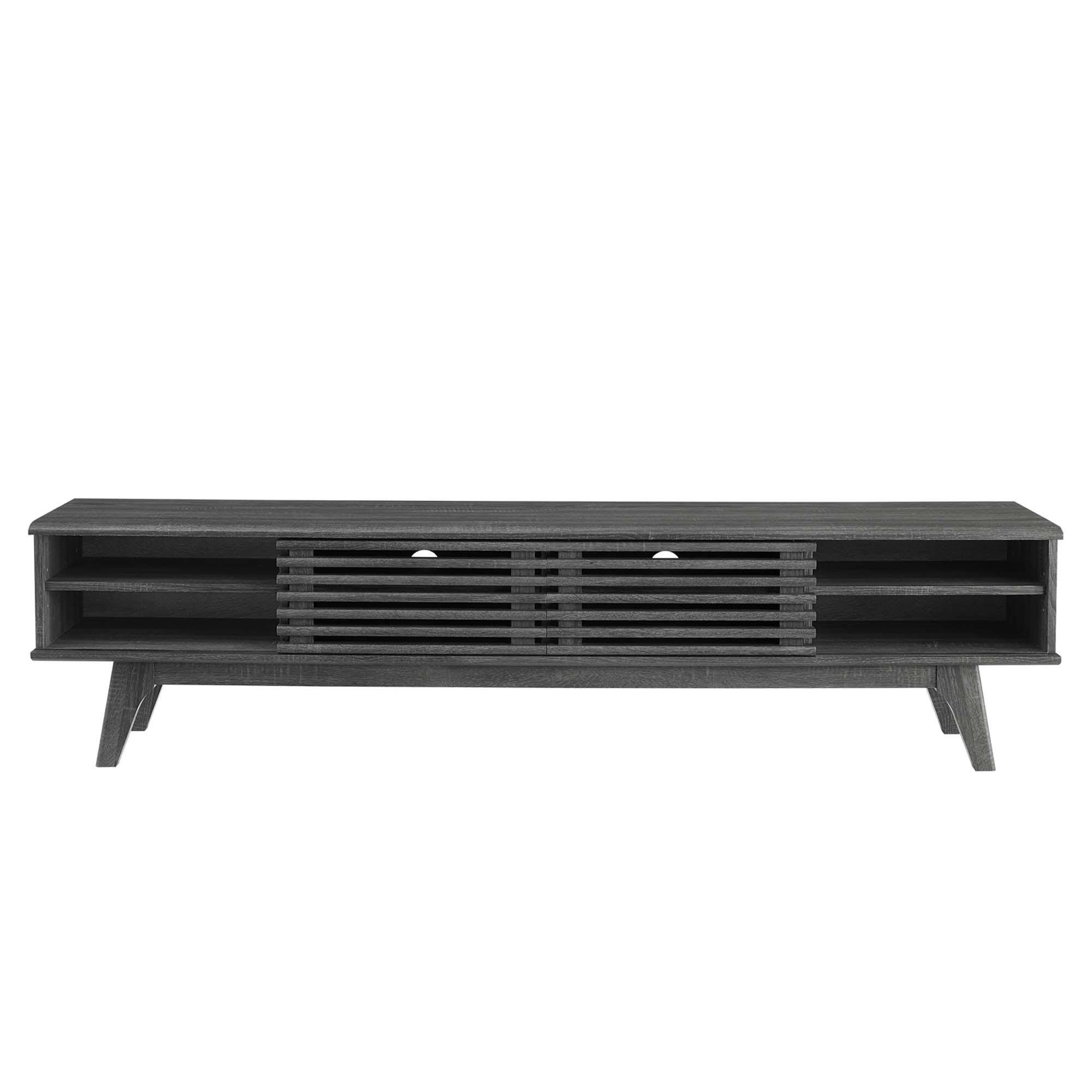 Modway Render 70" TV Stand, Charcoal, large