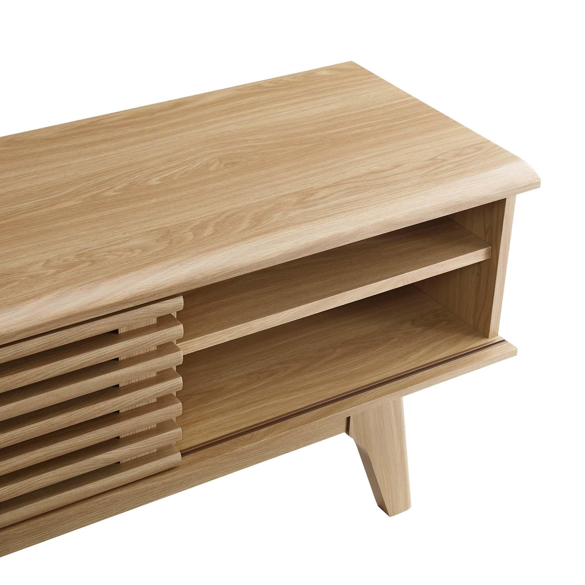 Modway Render 70" TV Stand, Oak, large