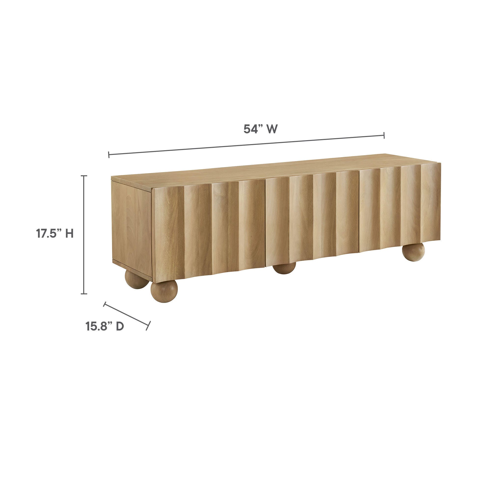 Modway Sorren 54" TV Stand, Natural, large
