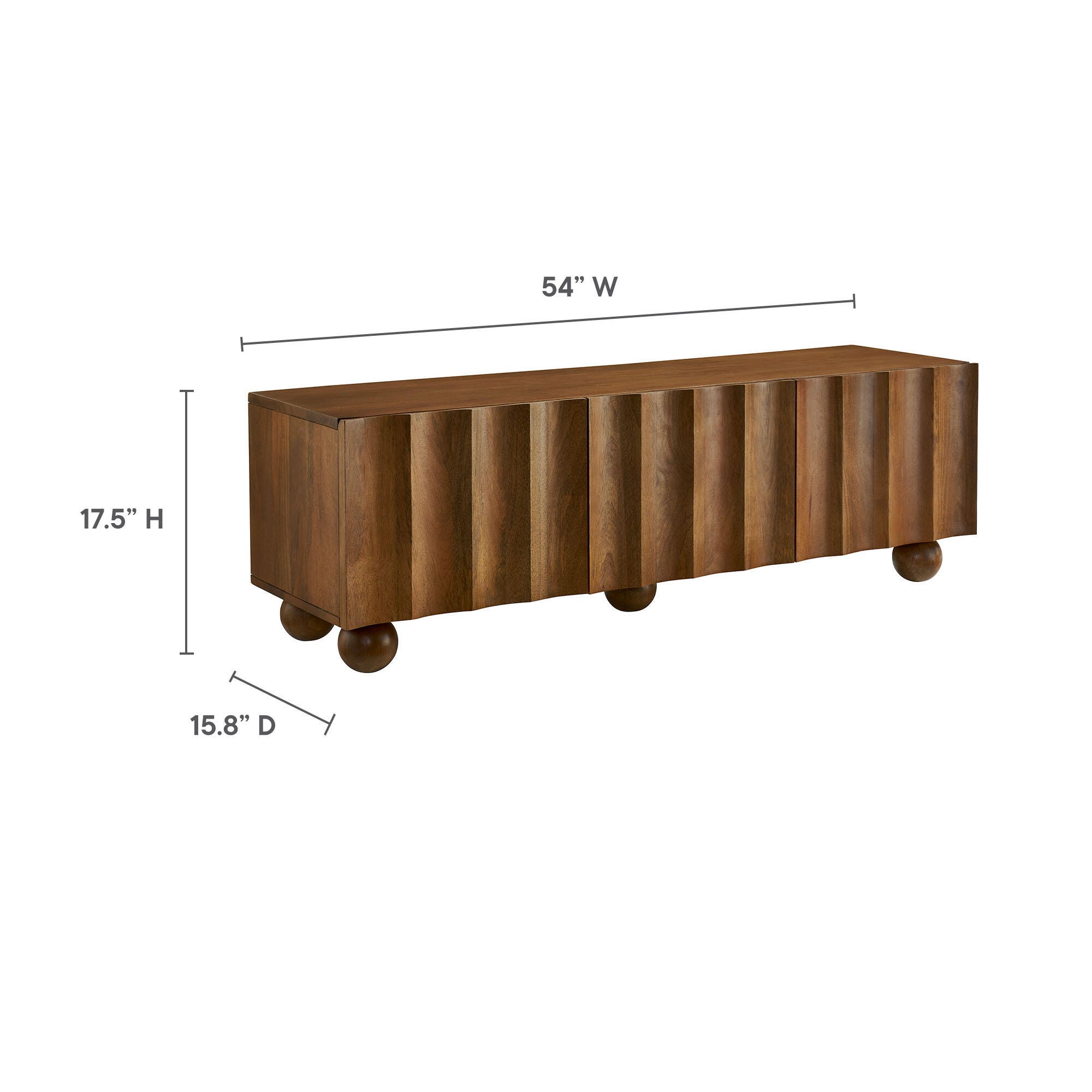 Modway Sorren 54" TV Stand, Walnut, large