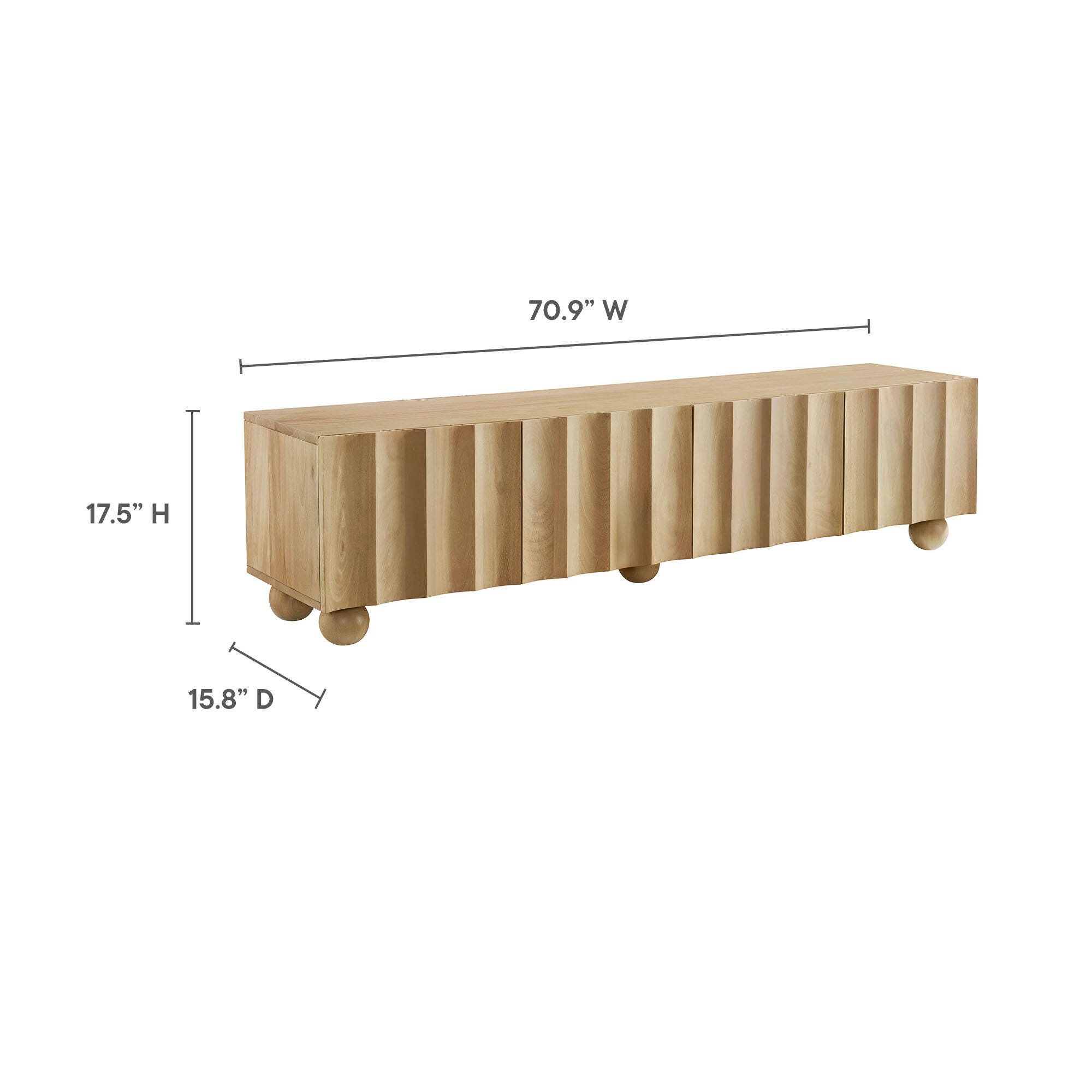 Modway Sorren 71" TV Stand, Natural, large
