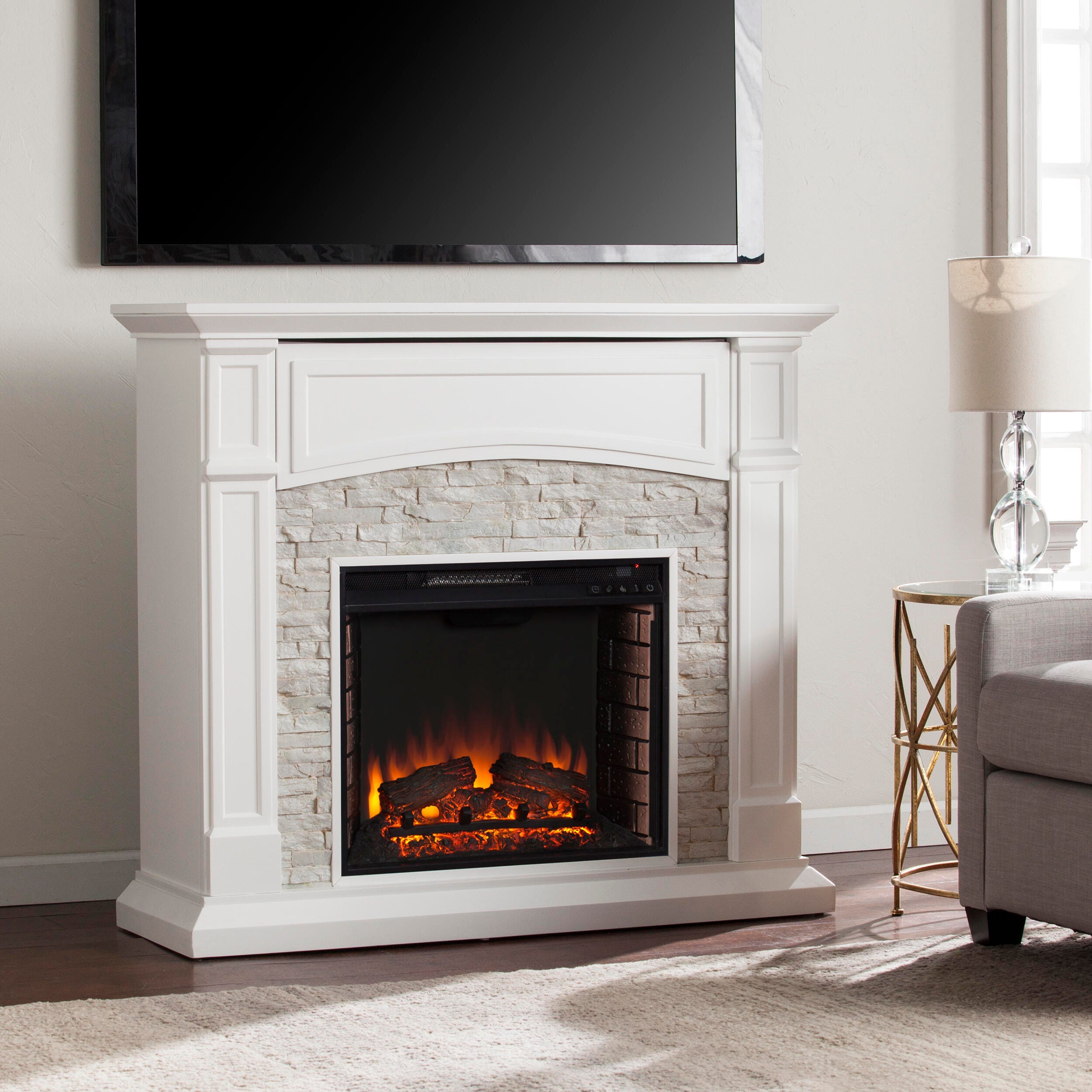 Southern Enterprises Brennax Electric Media Fireplace
