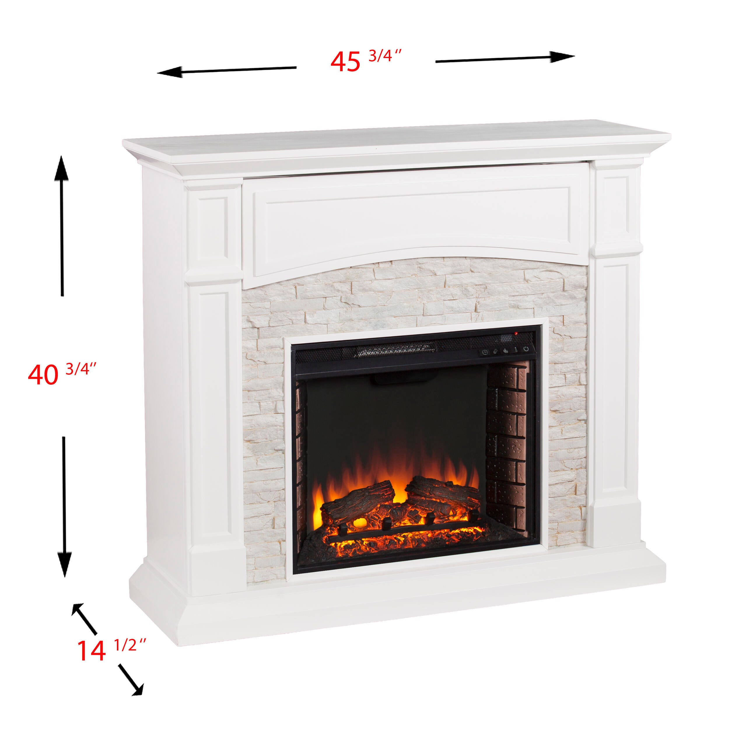 Southern Enterprises Brennax Electric Media Fireplace - Thumbnail 5