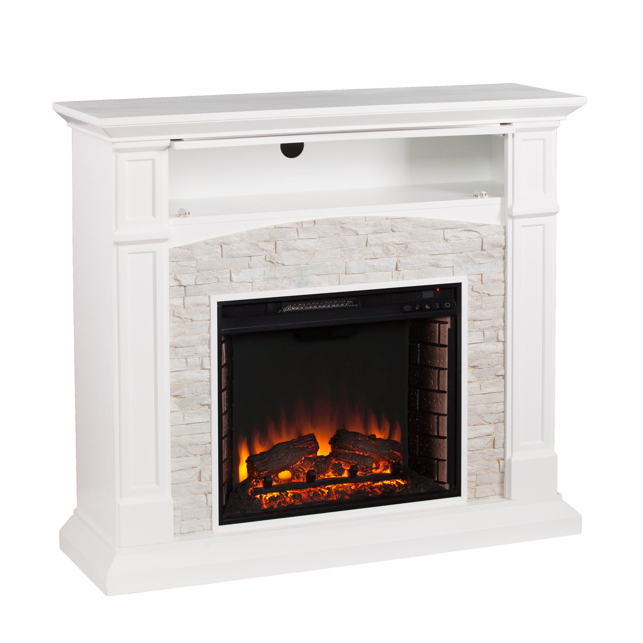 Southern Enterprises Brennax Electric Media Fireplace - Thumbnail 3