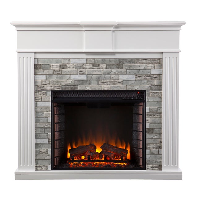 Southern Enterprises Furniture Ashlaurel Electric Fireplace Mantel
