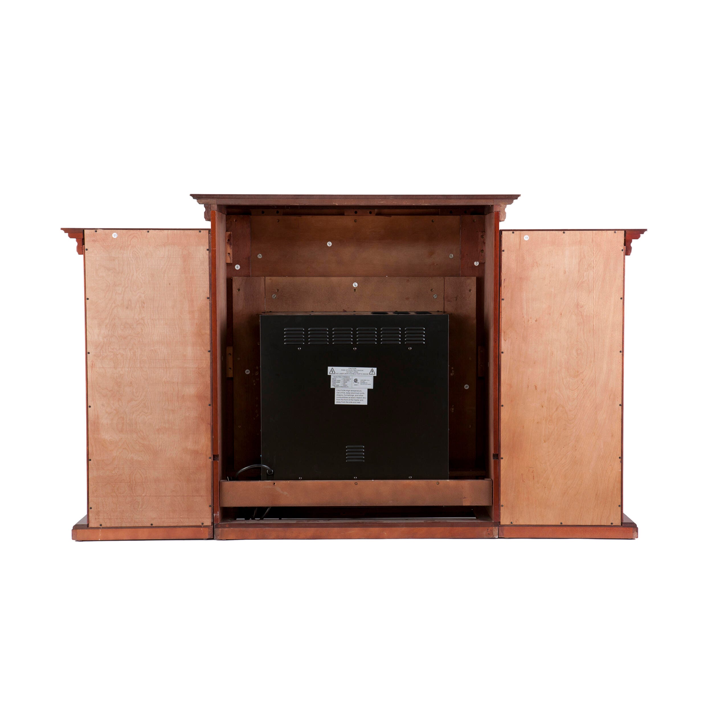 Southern Enterprises Harkdale Electric Fireplace with Bookcases - Classic Mahogany, , large
