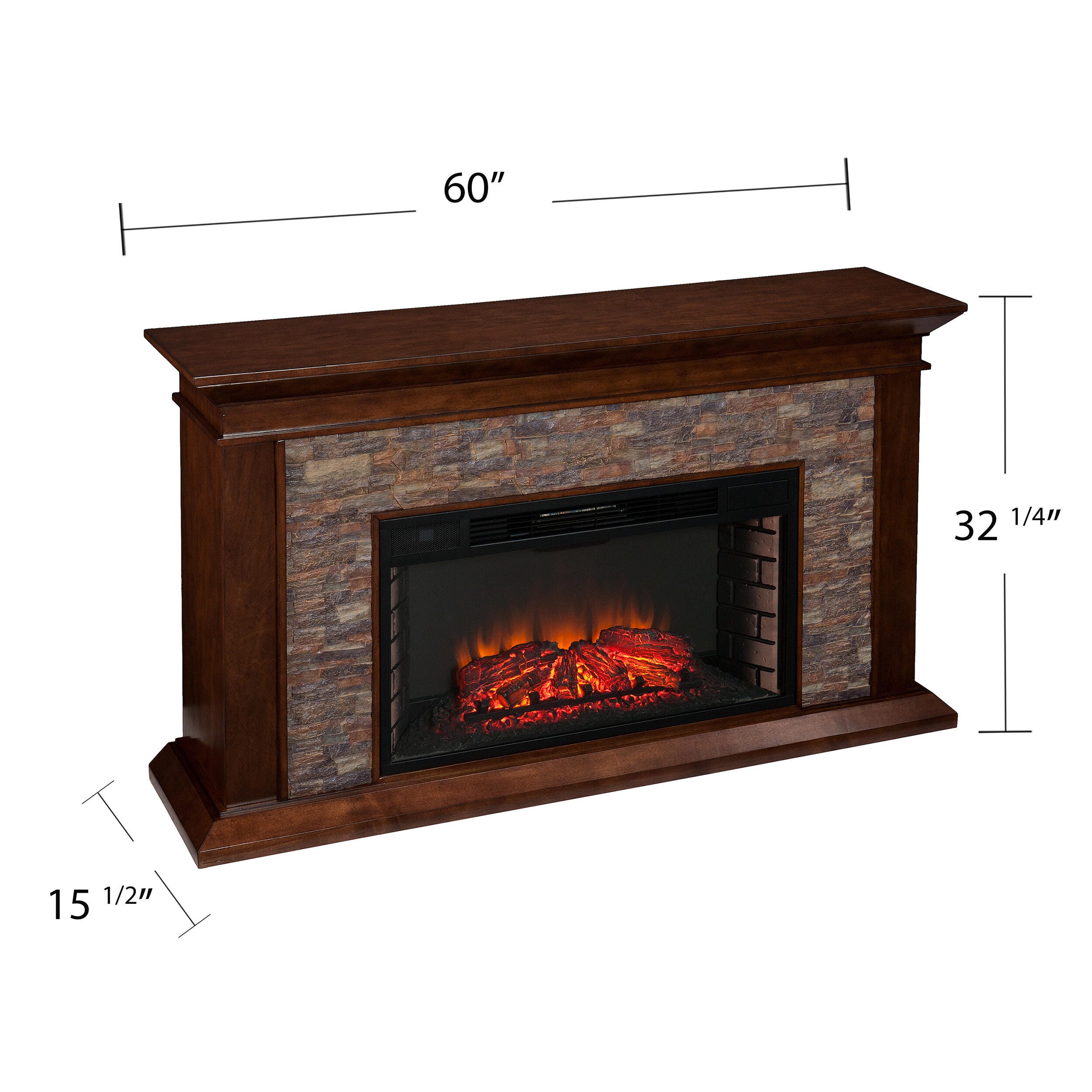 Southern Enterprises Furniture Hardey Heights Electric Fireplace