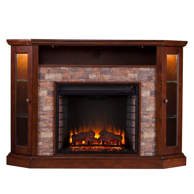 Southern Enterprises Furniture Harper Convertible Electric Fireplace Mantel