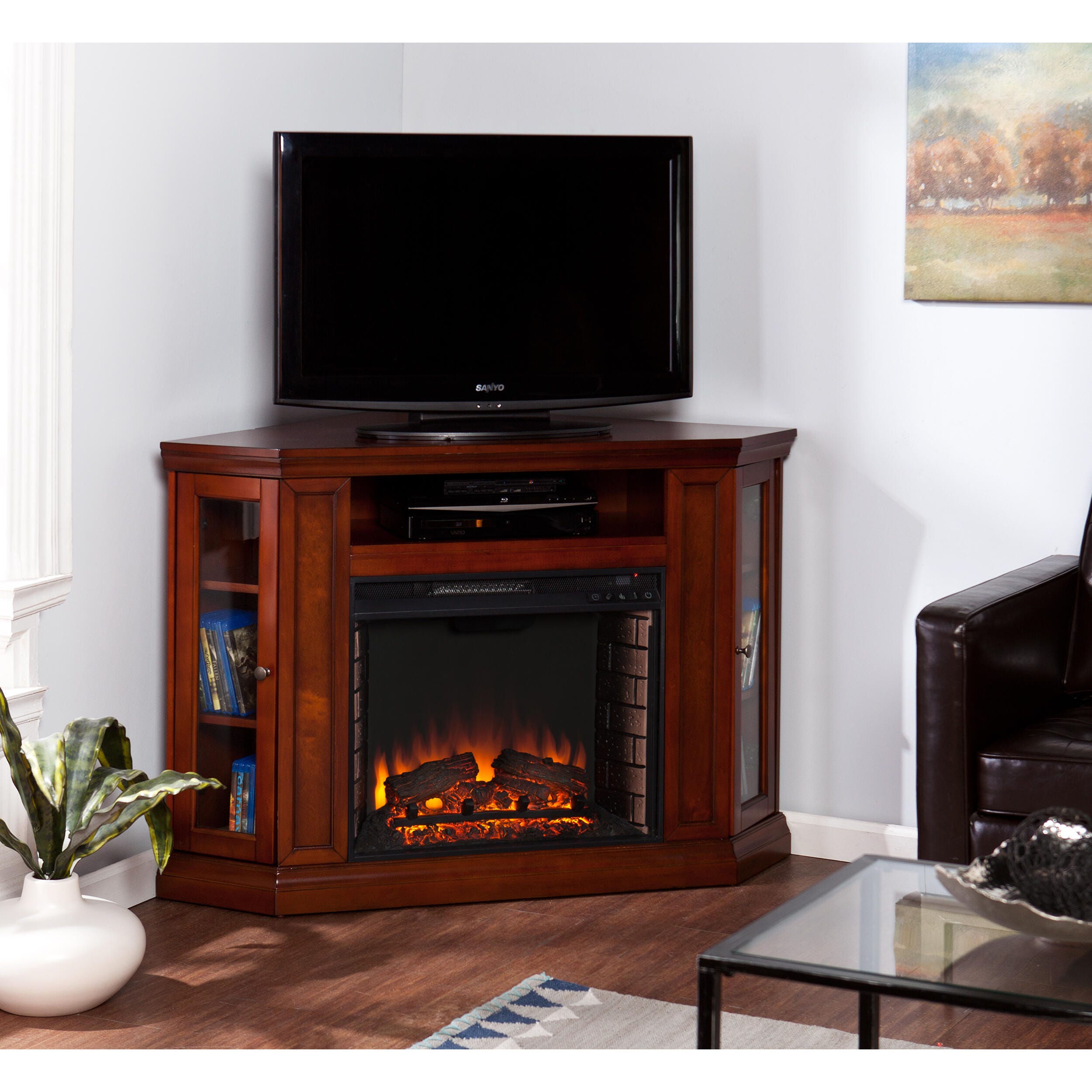 Southern Enterprises Maddeline Convertible Media Electric Fireplace, , rollover