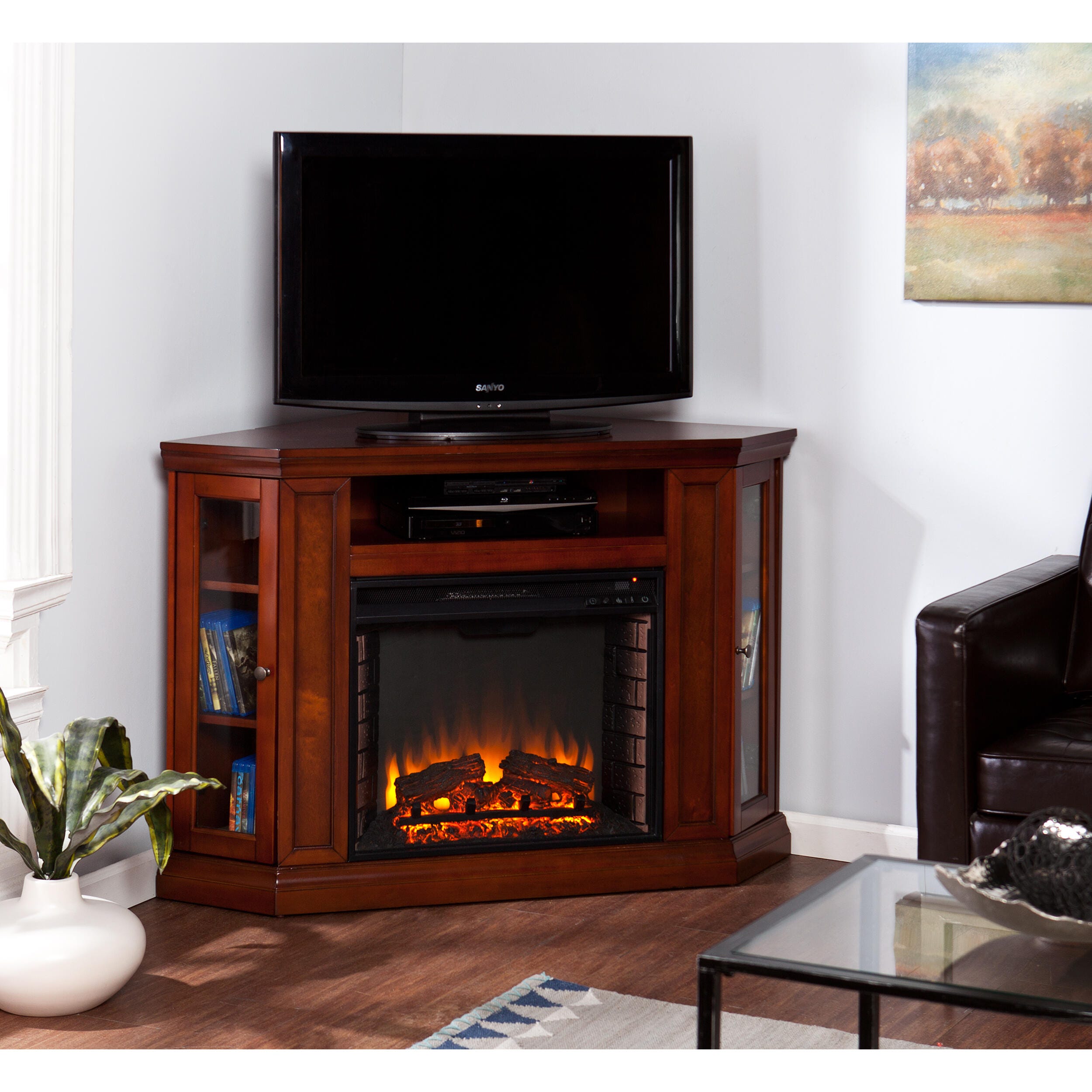 Southern Enterprises Maddeline Convertible Media Electric Fireplace, , large