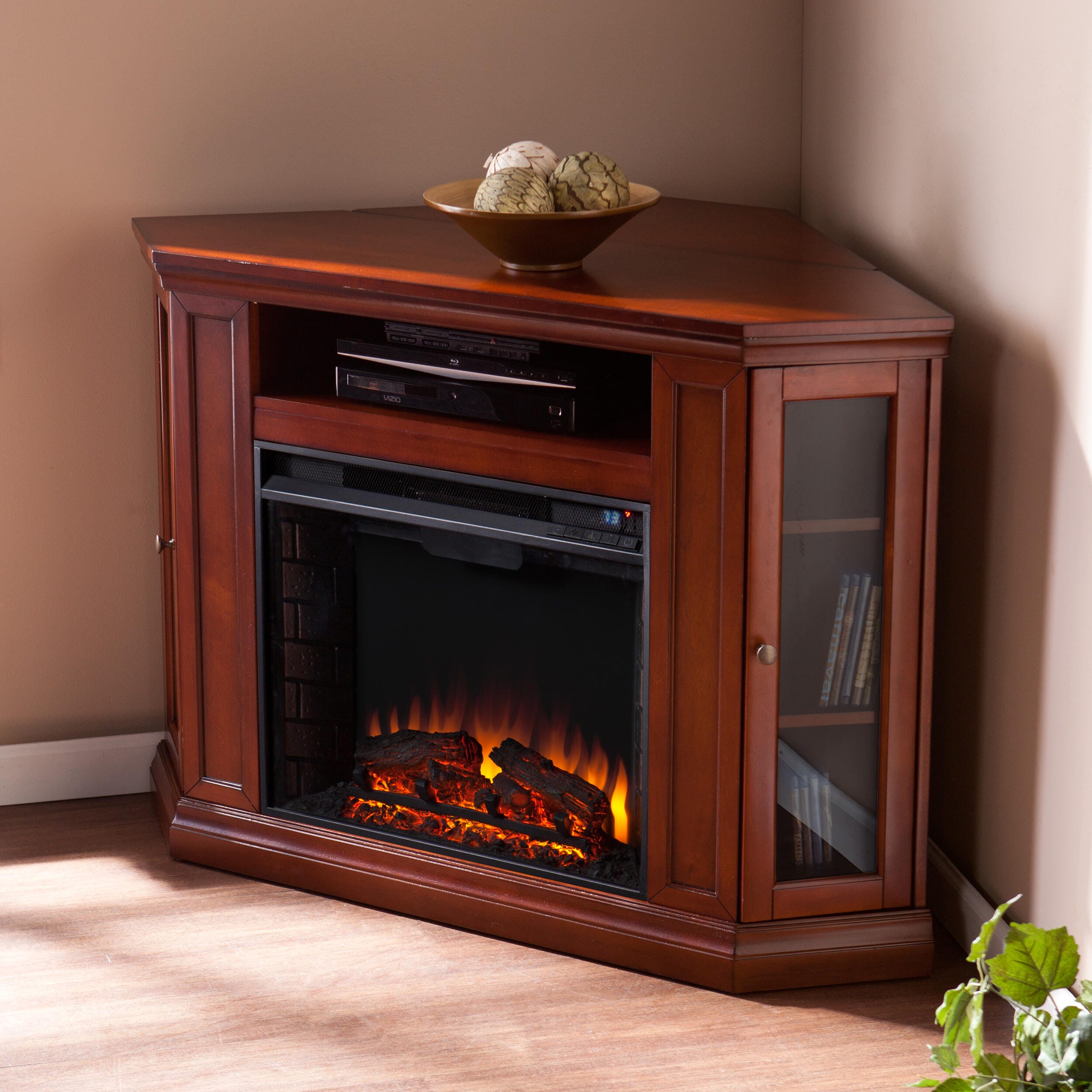 Southern Enterprises Maddeline Convertible Media Electric Fireplace, , large