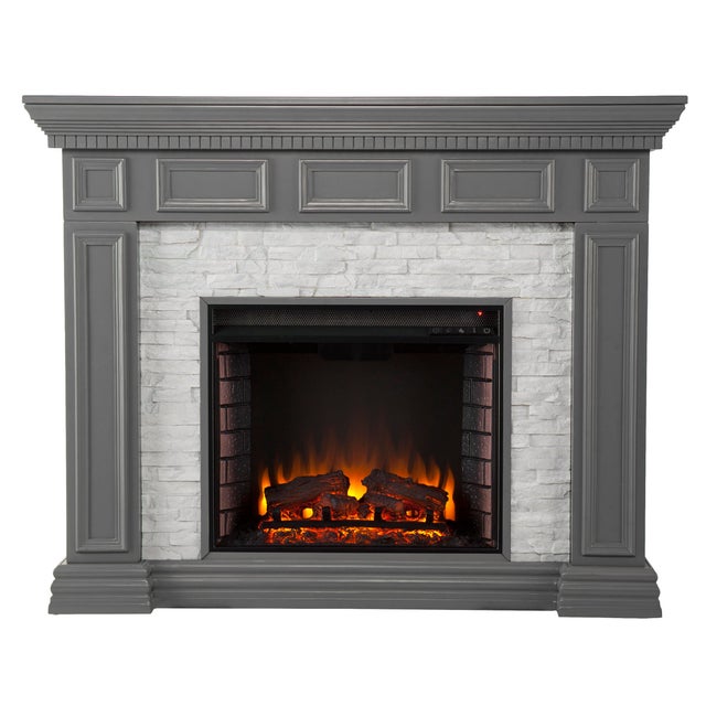 Southern Enterprises Furniture Horstena Electric Fireplace Mantel