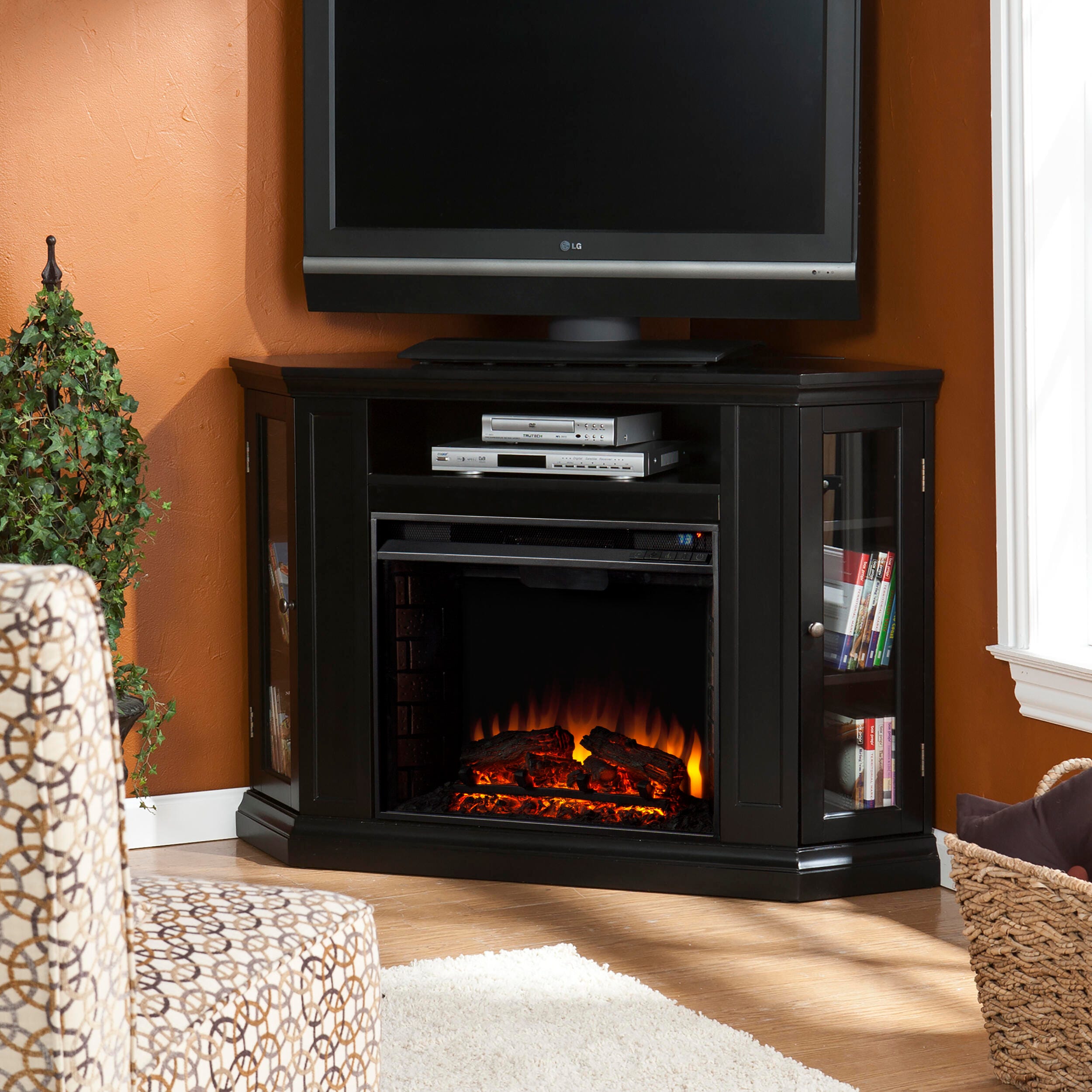 Southern Enterprises Maddeline Convertible Media Electric Fireplace, , large