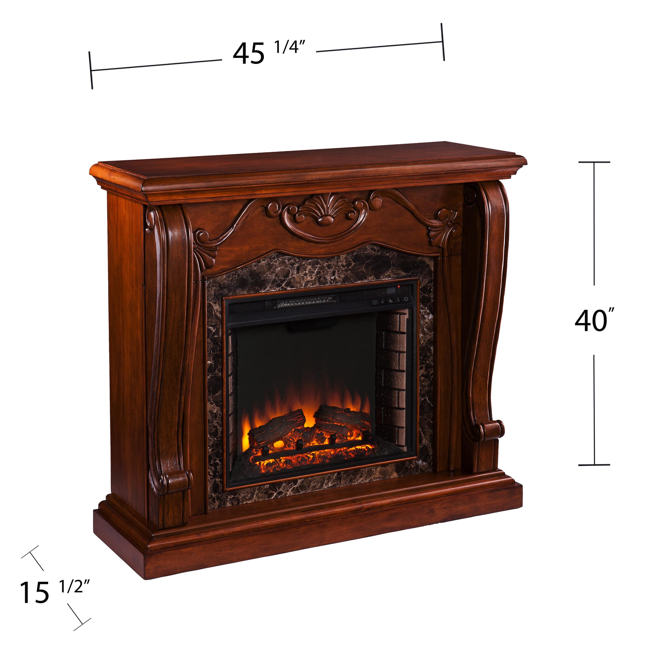 Southern Enterprises Glasgow Electric Fireplace, , large