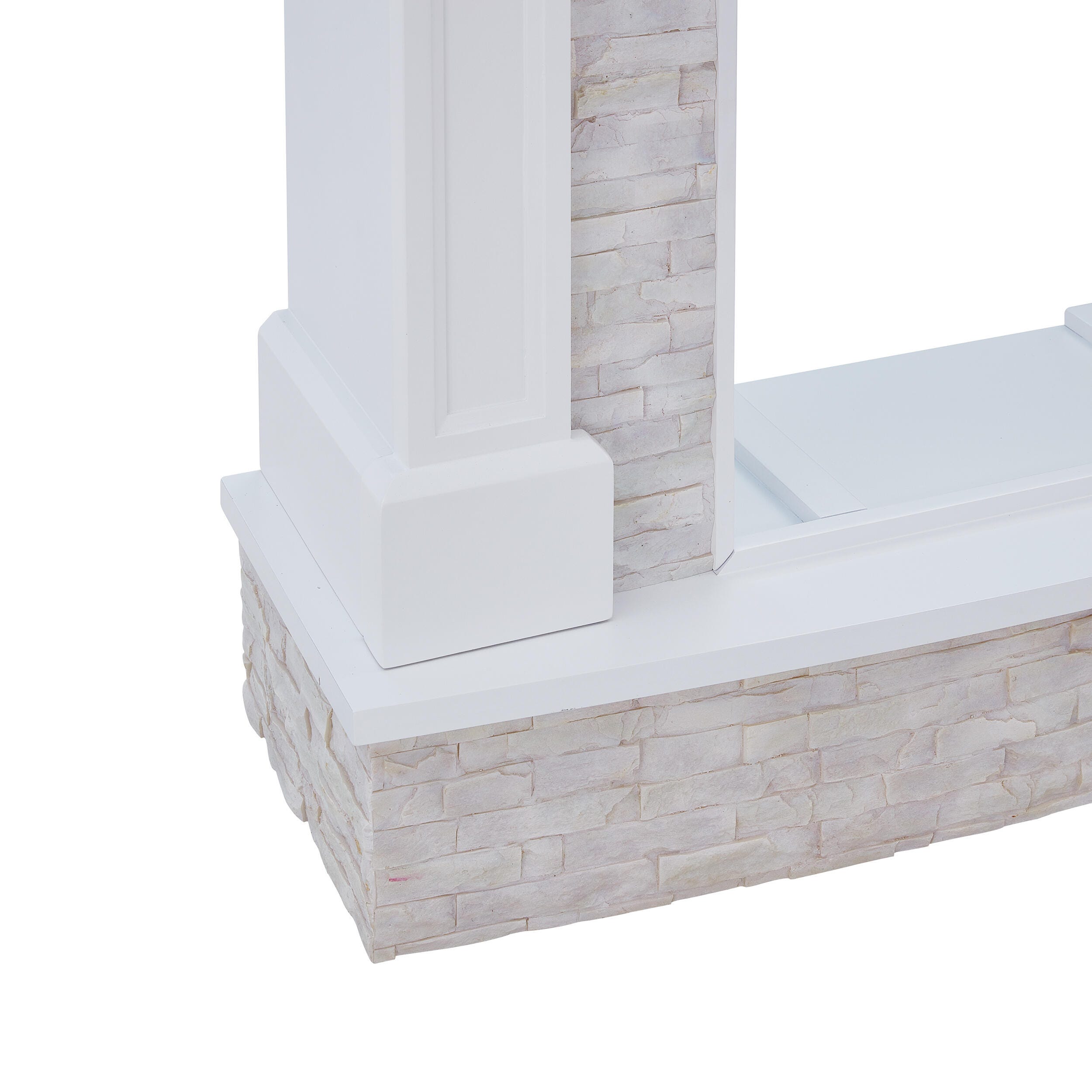 Southern Enterprises Norah Faux Stone Media Fireplace, , large