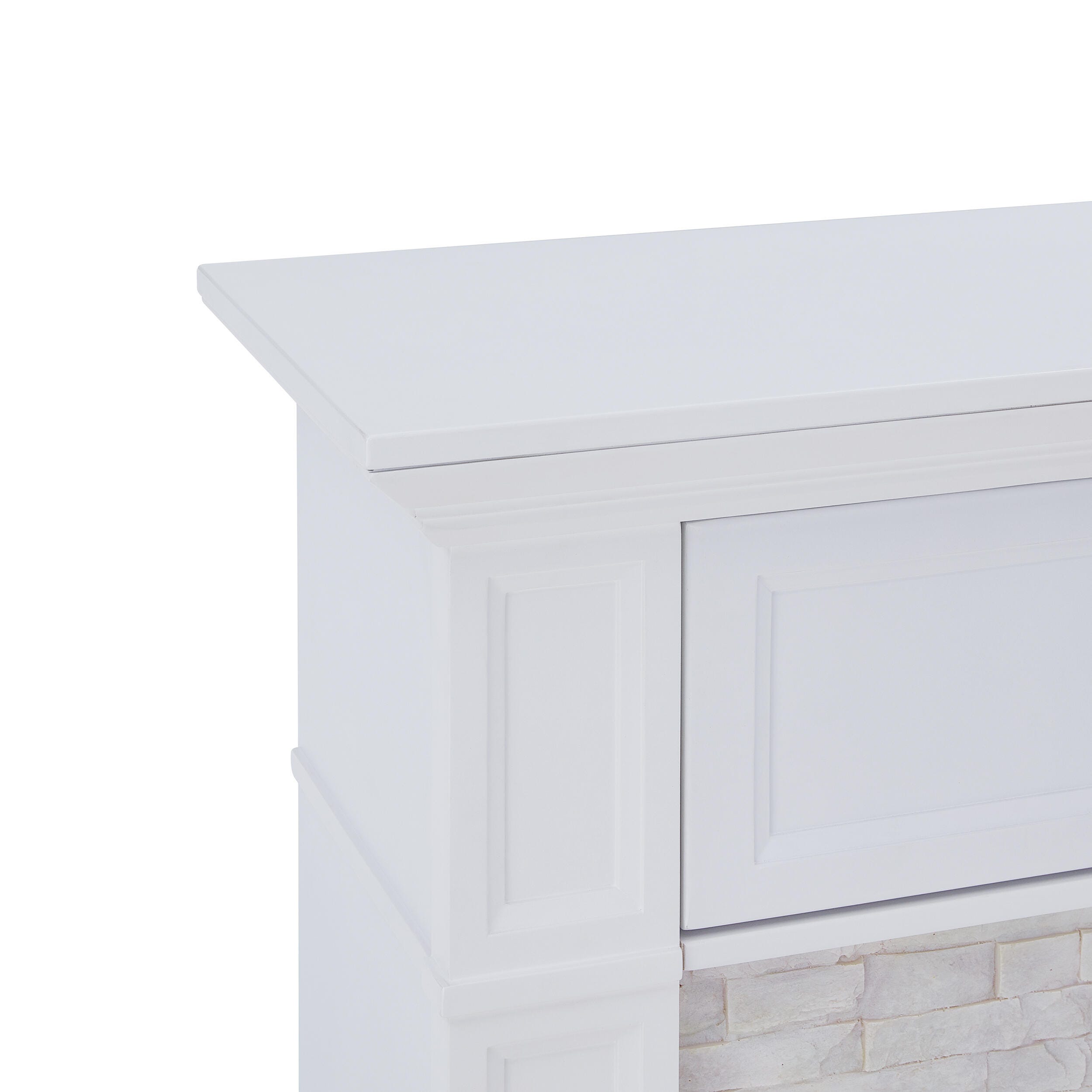 Southern Enterprises Norah Faux Stone Media Fireplace, , large