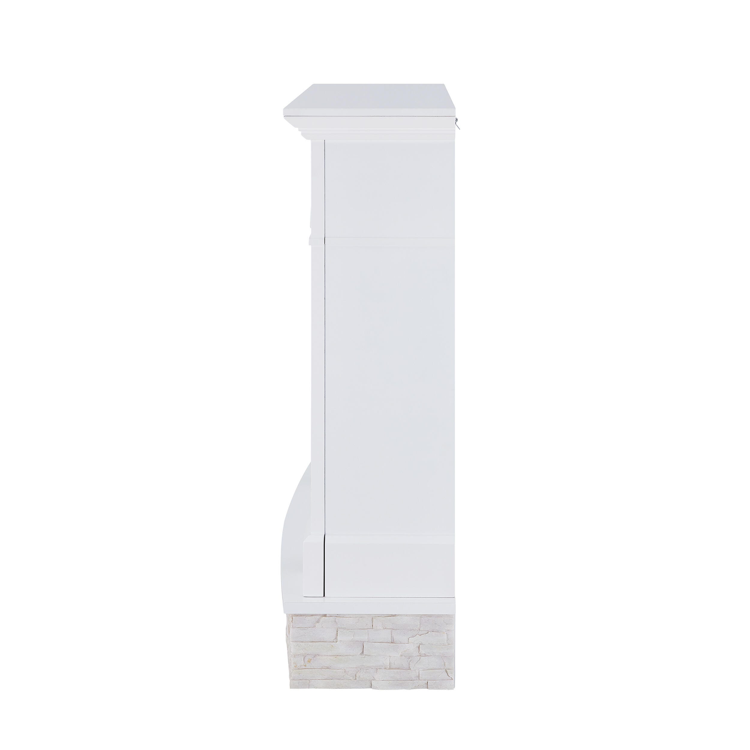Southern Enterprises Norah Faux Stone Media Fireplace, , large