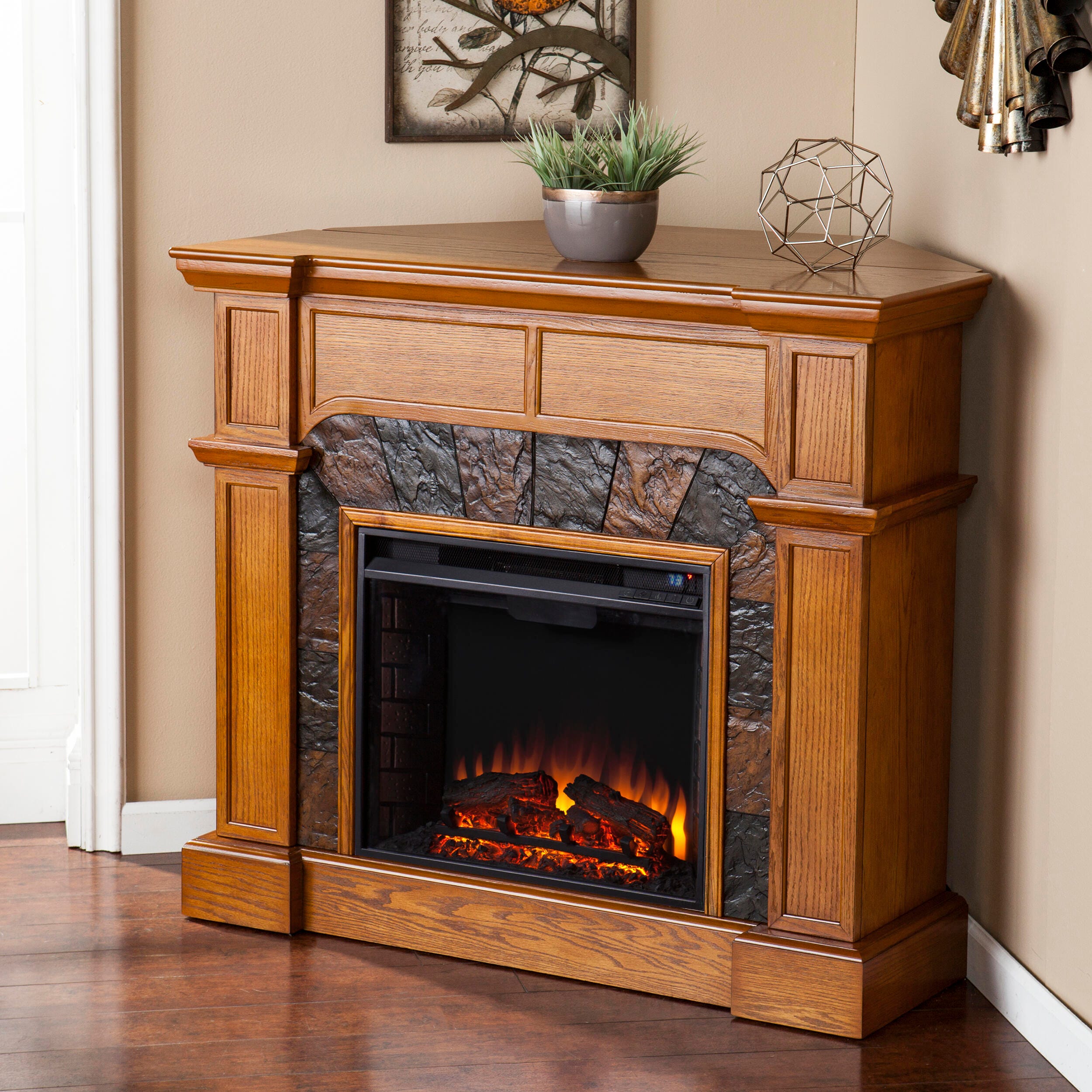 Southern Enterprises Prettah Convertible Electric Fireplace, , large