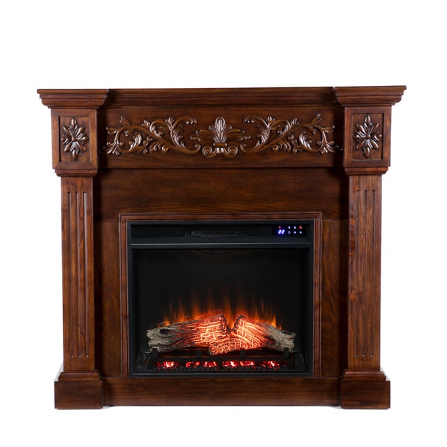 Southern Enterprises Furniture Reppar Touch Screen Fireplace Mantel