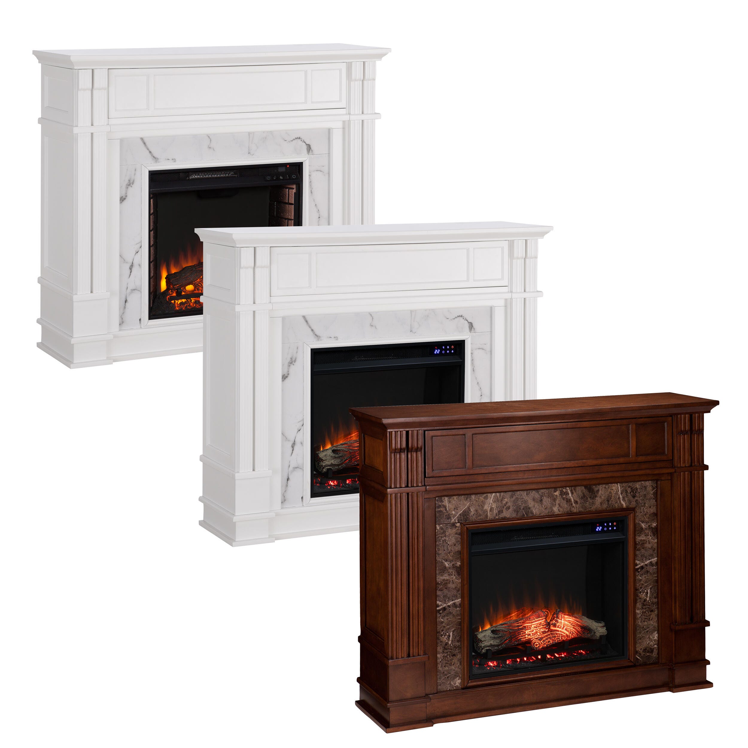 Southern Enterprises Solemma Media Touch Screen Electric Fireplace, , large