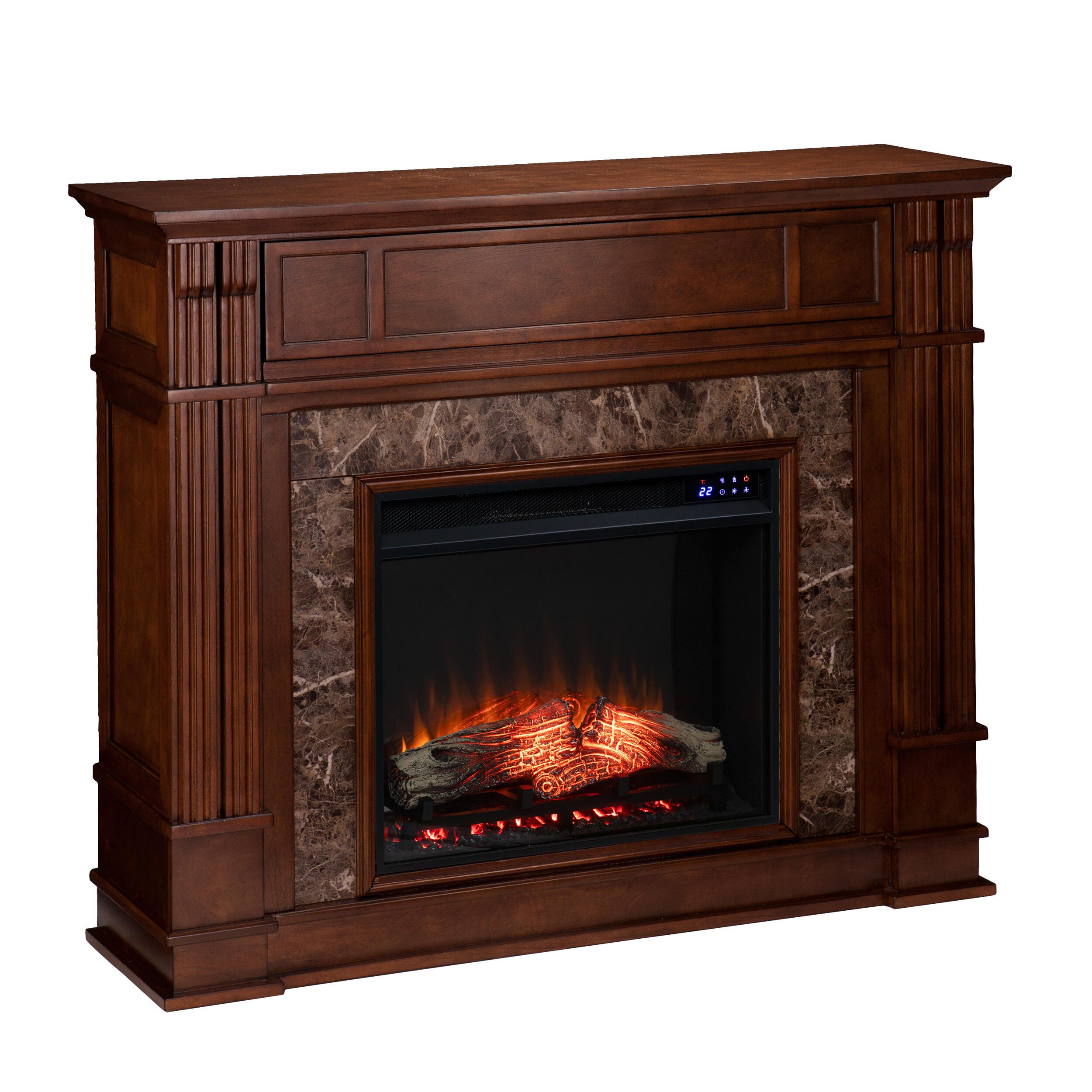 Southern Enterprises Solemma Media Touch Screen Electric Fireplace, , large